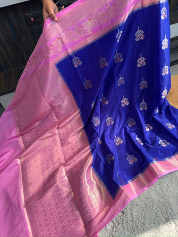 BANARASI SEMI KATAN SIK DYED SAREES