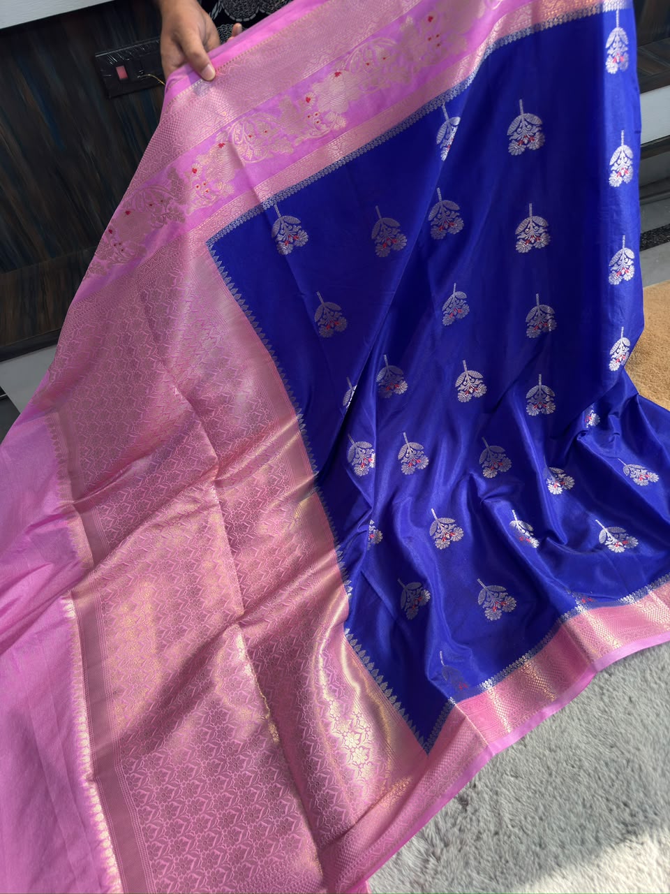 BANARASI SEMI KATAN SIK DYED SAREES