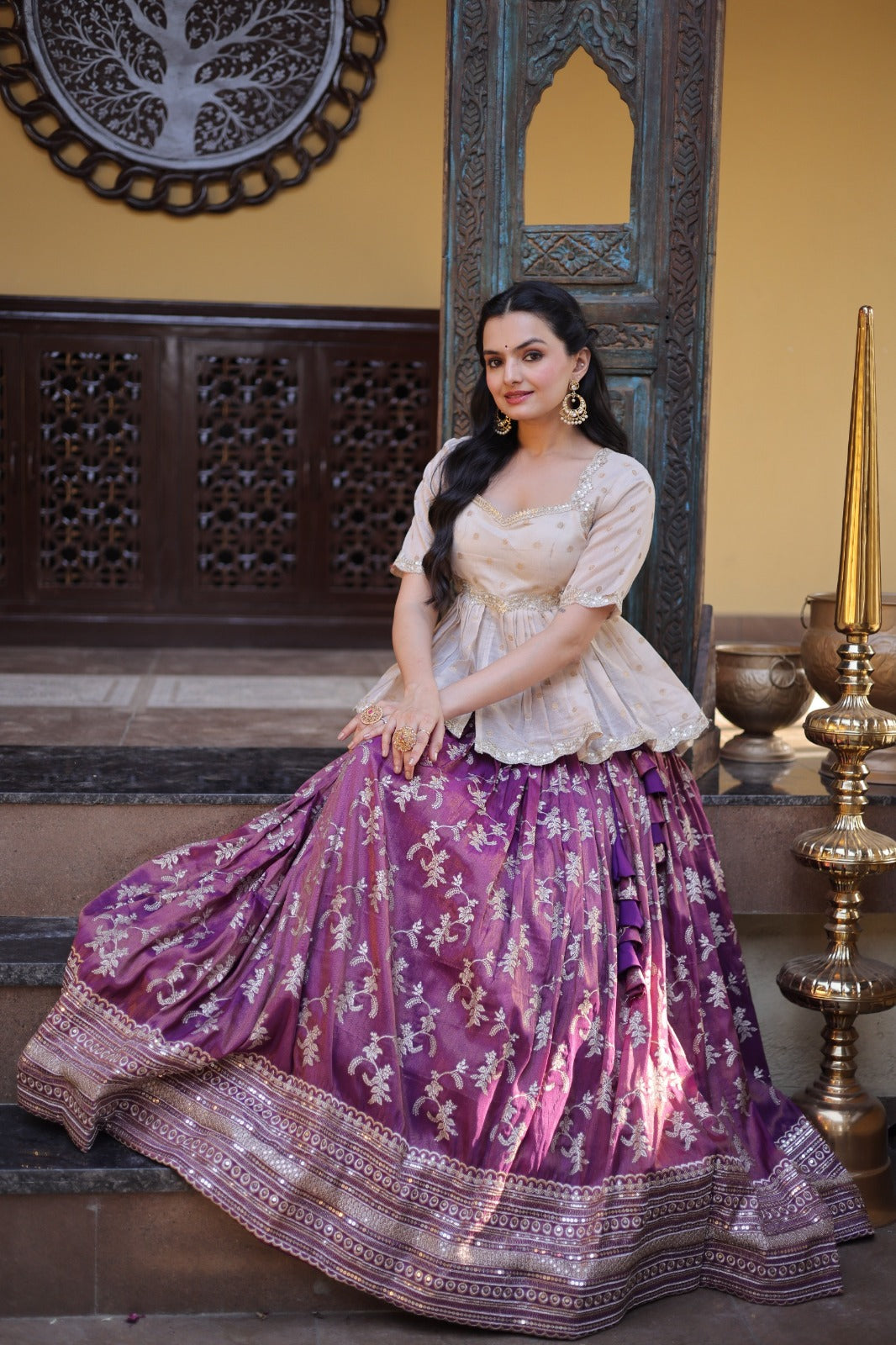 Designer viscose Jacquard lehenga choli ✨
