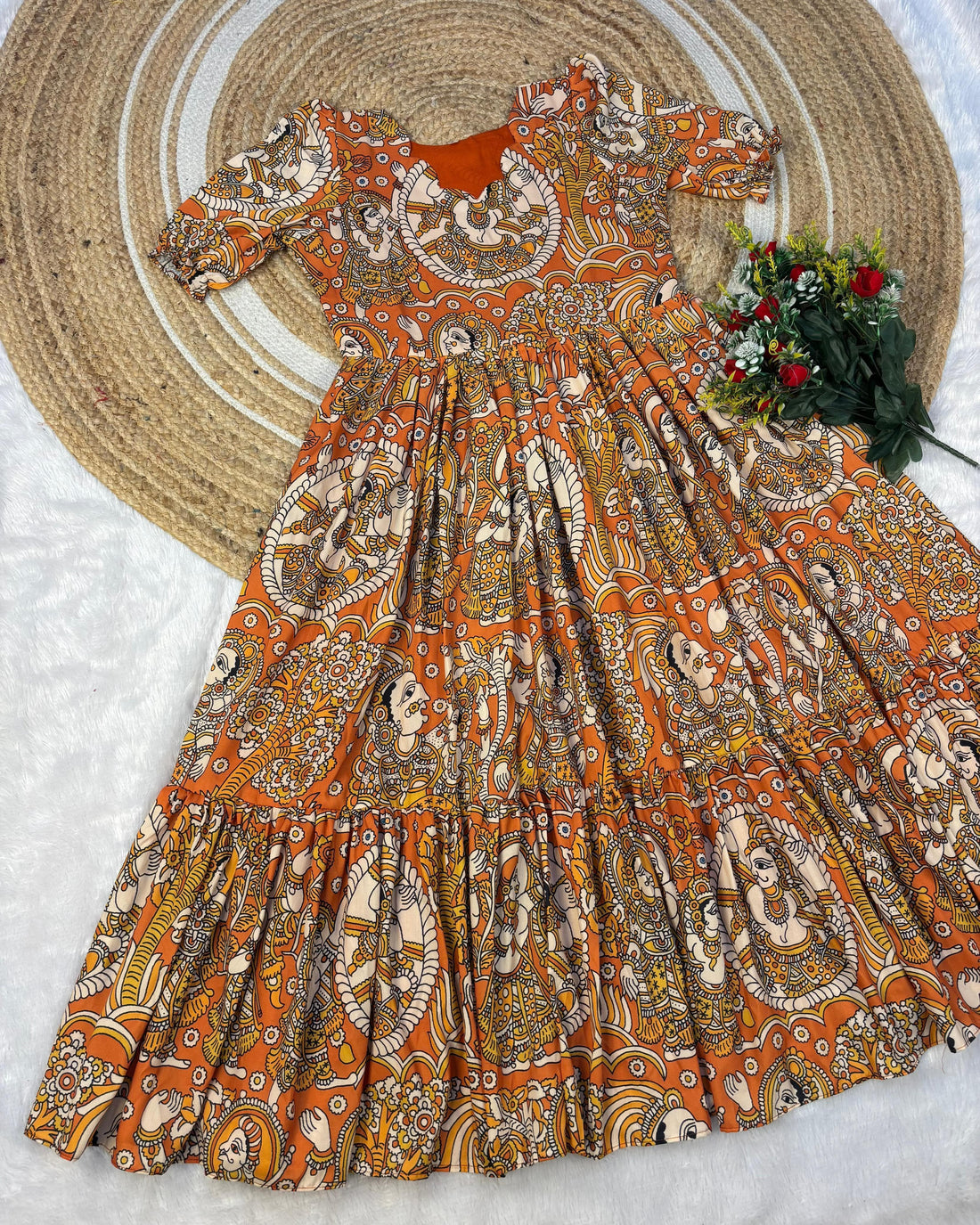 Kalamkari inspired maxi gowns