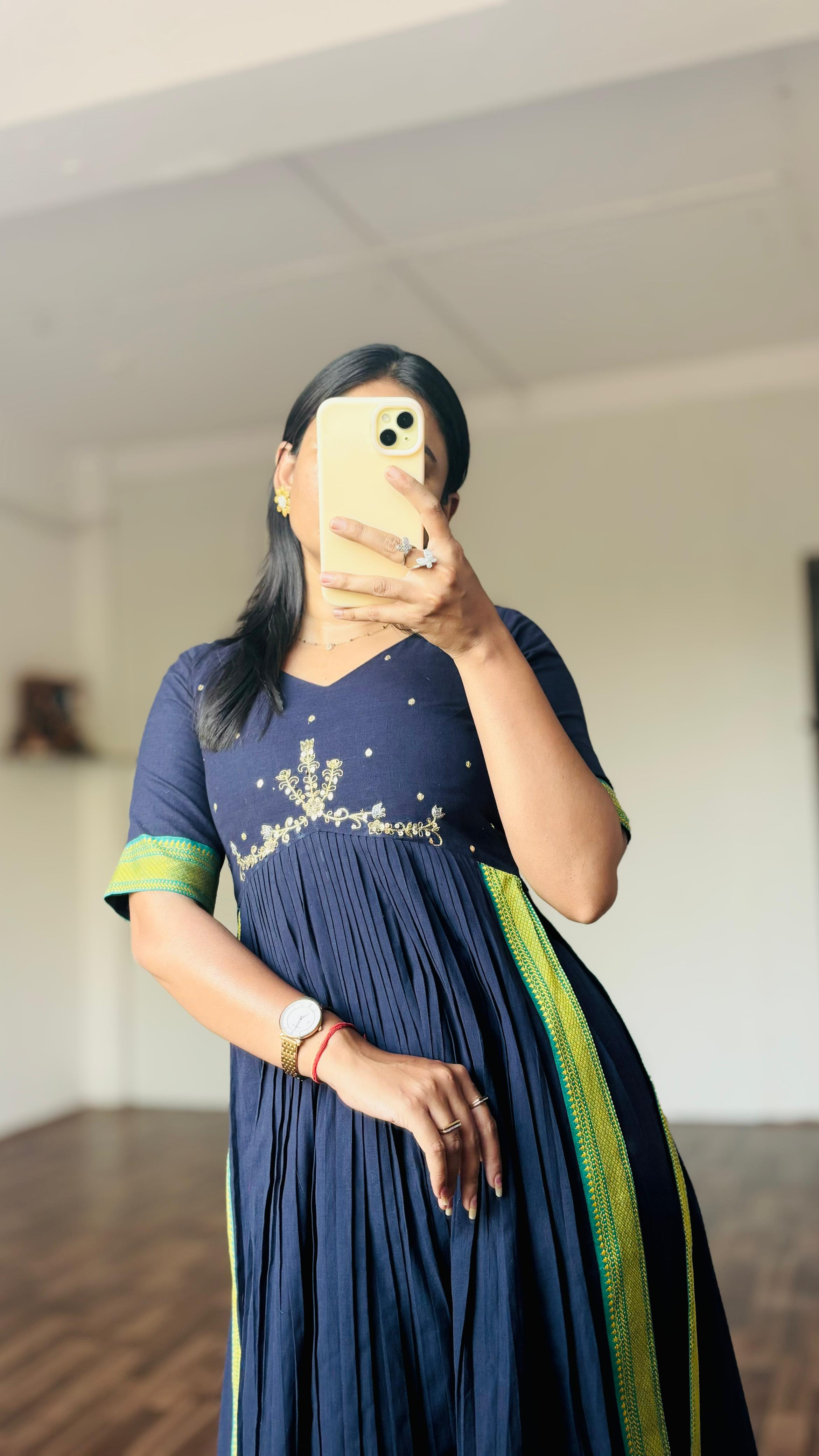 Mangalagiri handloom designer kurta-pant set