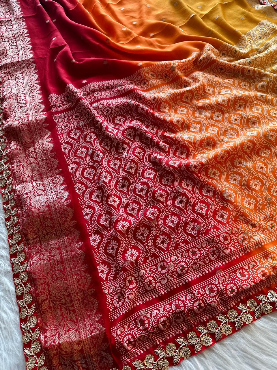 HEAVY JEQARD BORDER SAREE