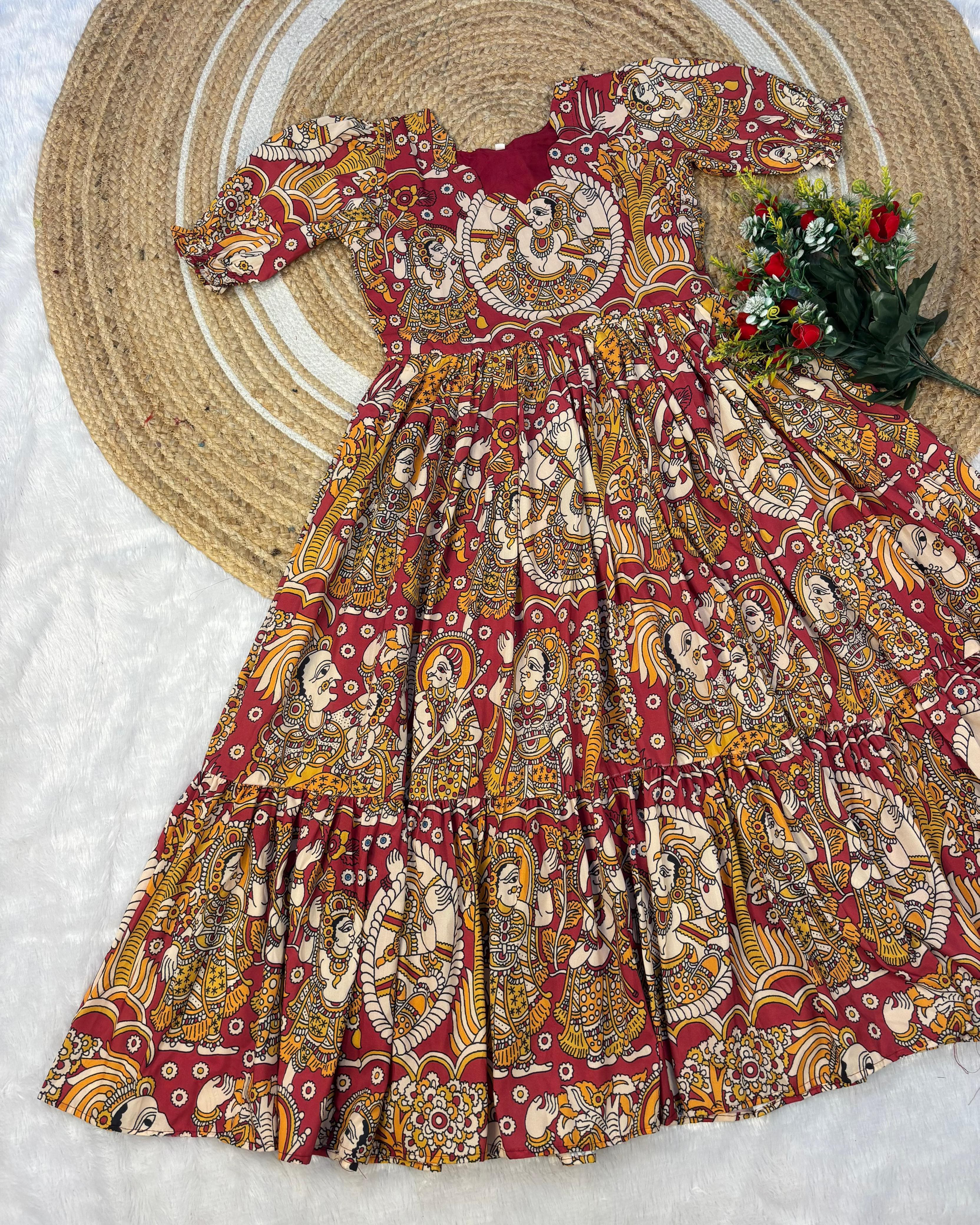Kalamkari inspired maxi gowns