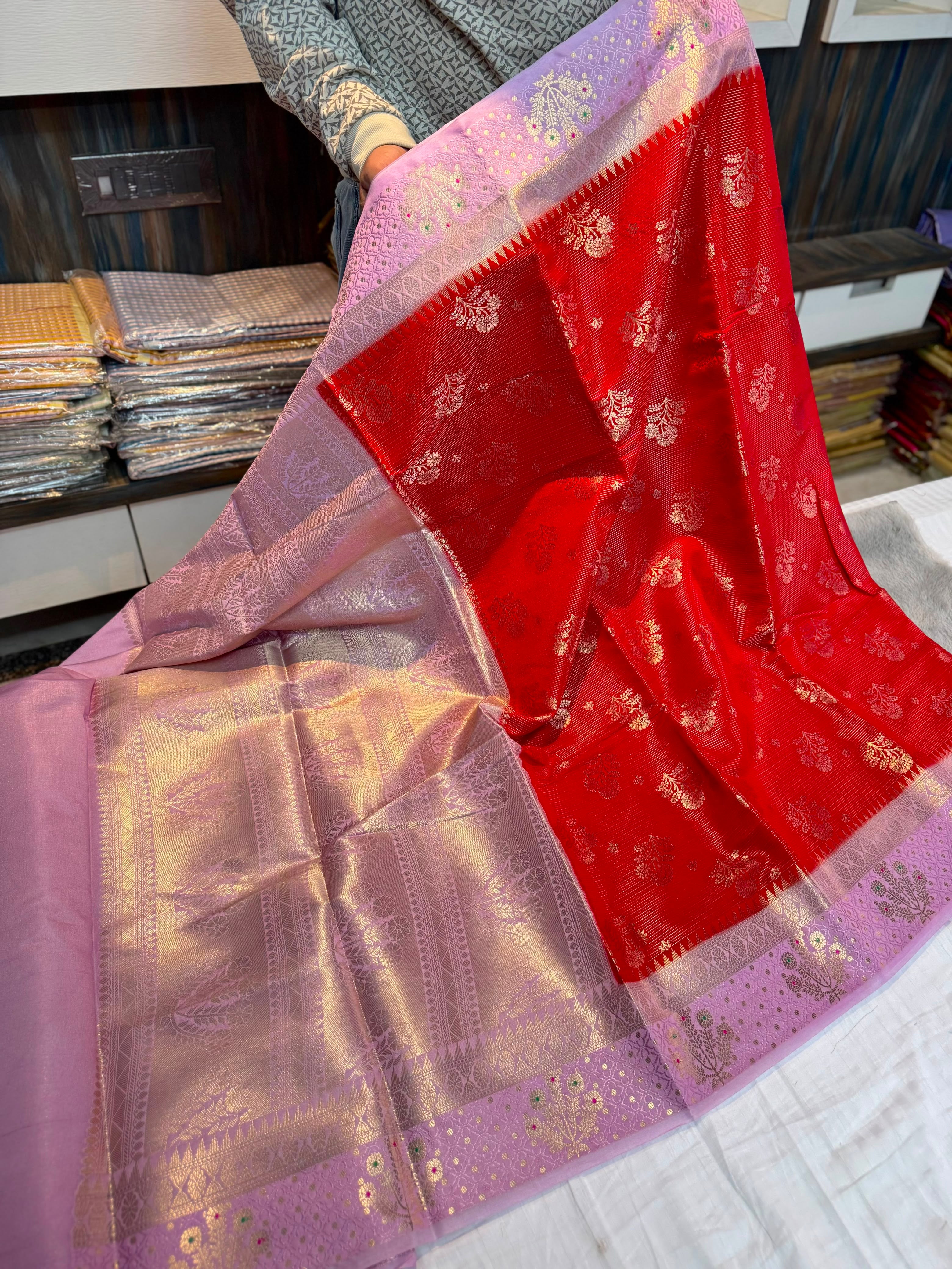 Banarasi semi Rao mango soft silk sarees