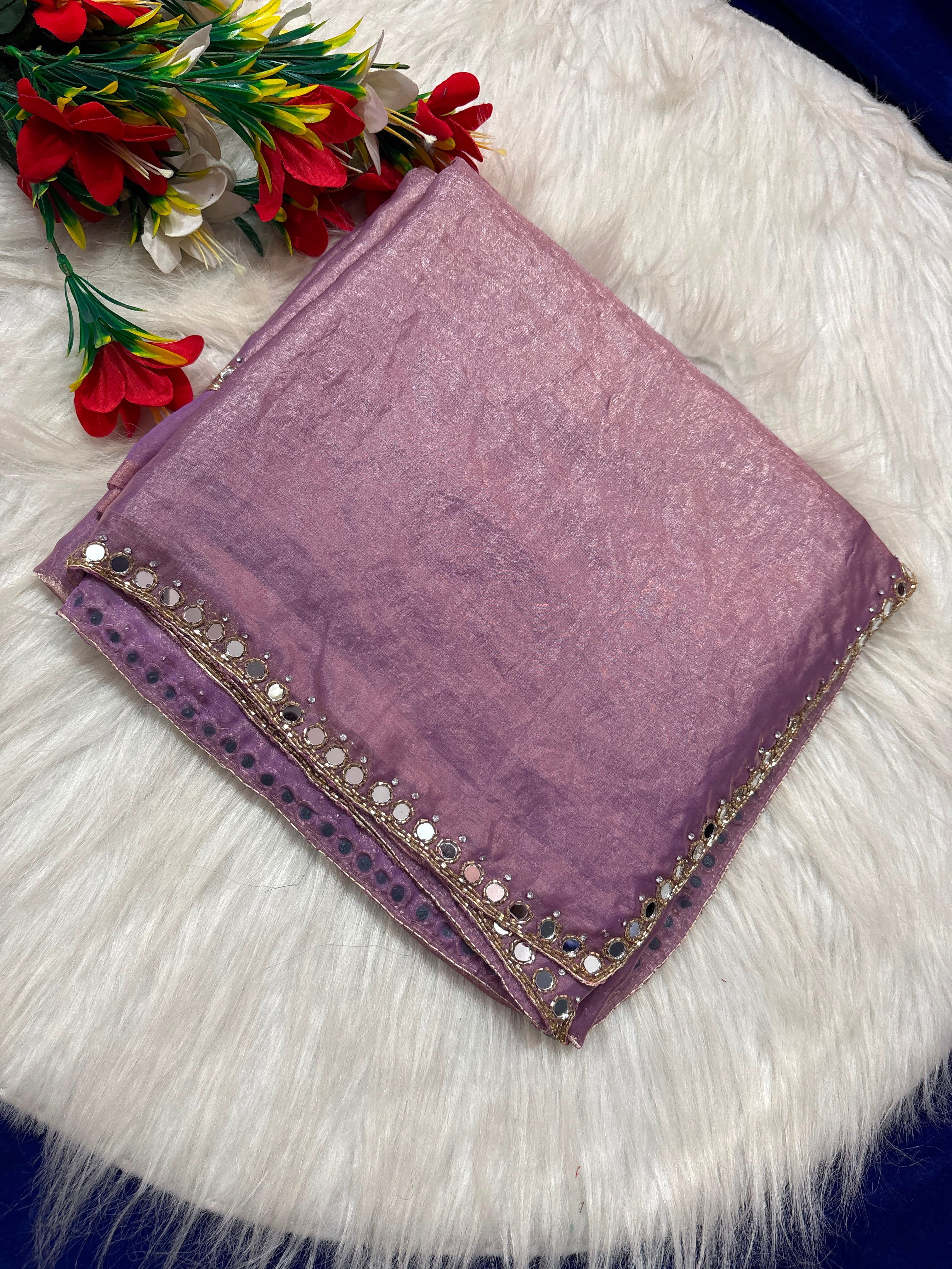 Neela mirror work sarees ✨
