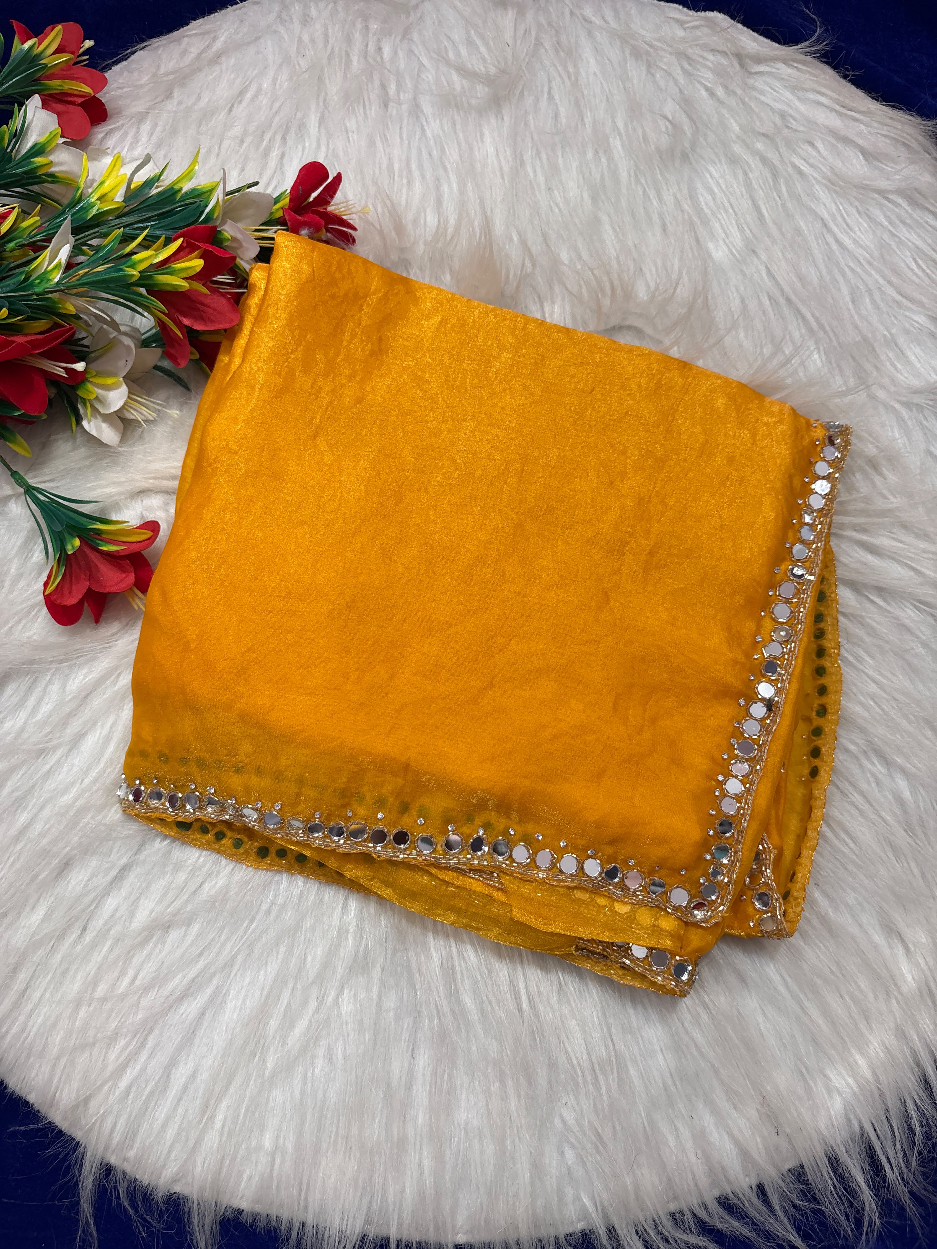 Neela mirror work sarees ✨