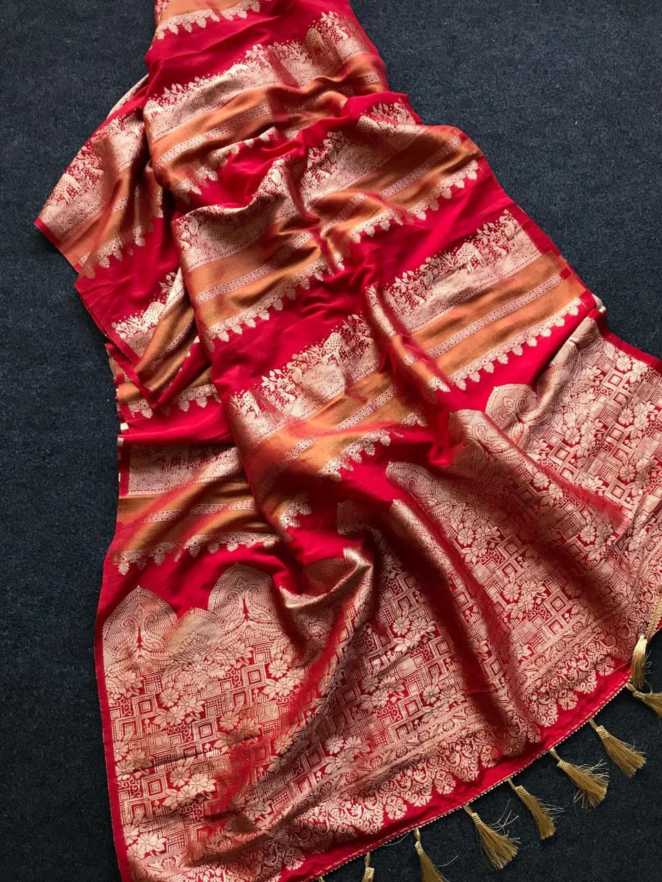 Khadi crape silk weaving saree