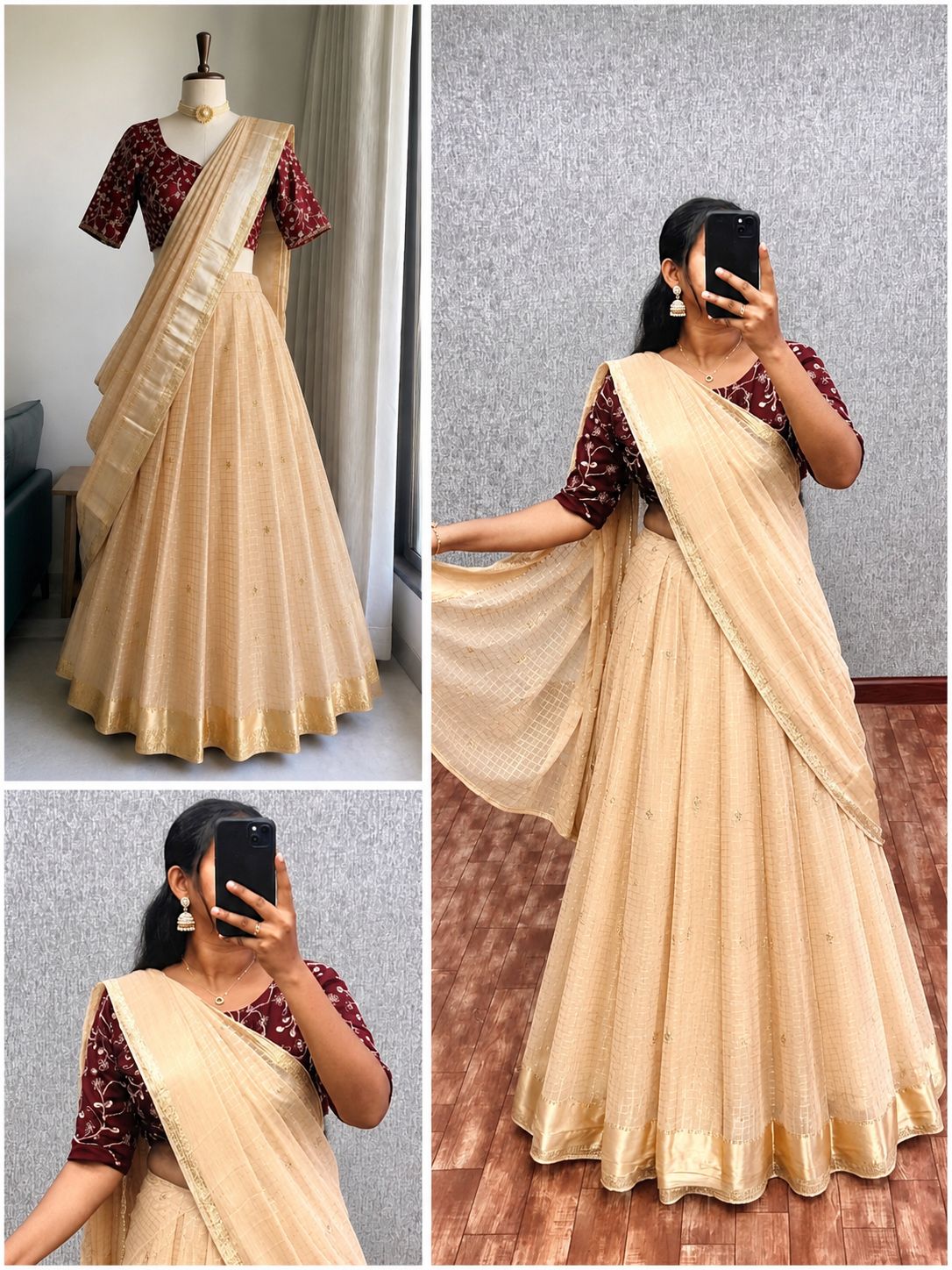 Viscose checks lehenga ✨