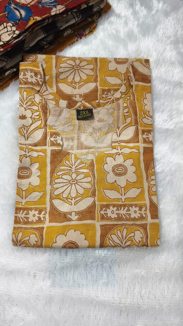 Pure kalamkari cotton kurti