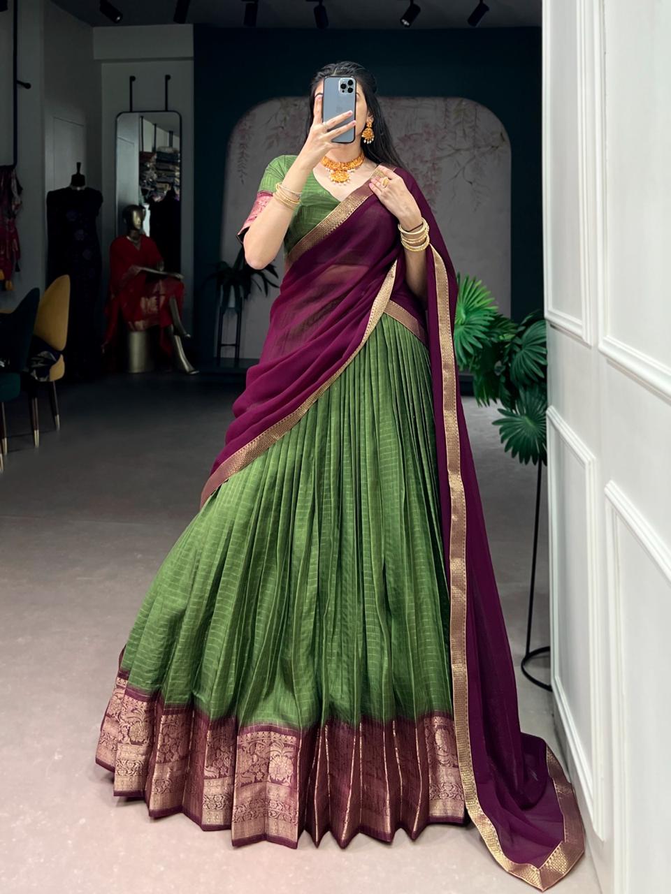 Dola checks lehenga