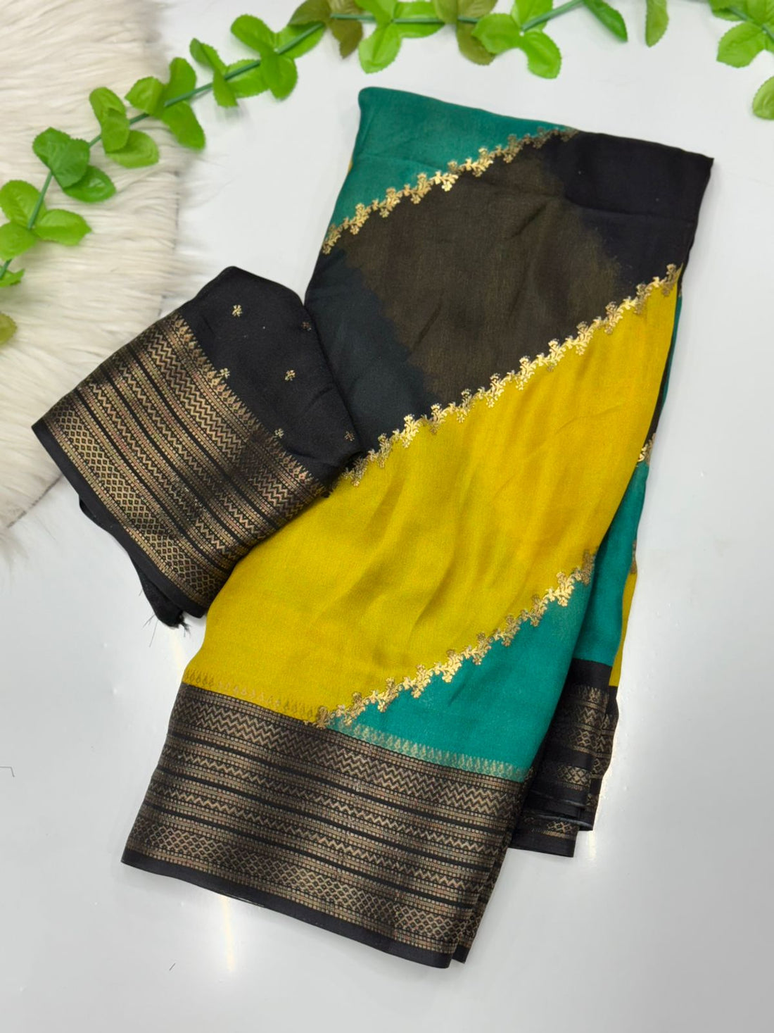 marshmallow multi colour saree