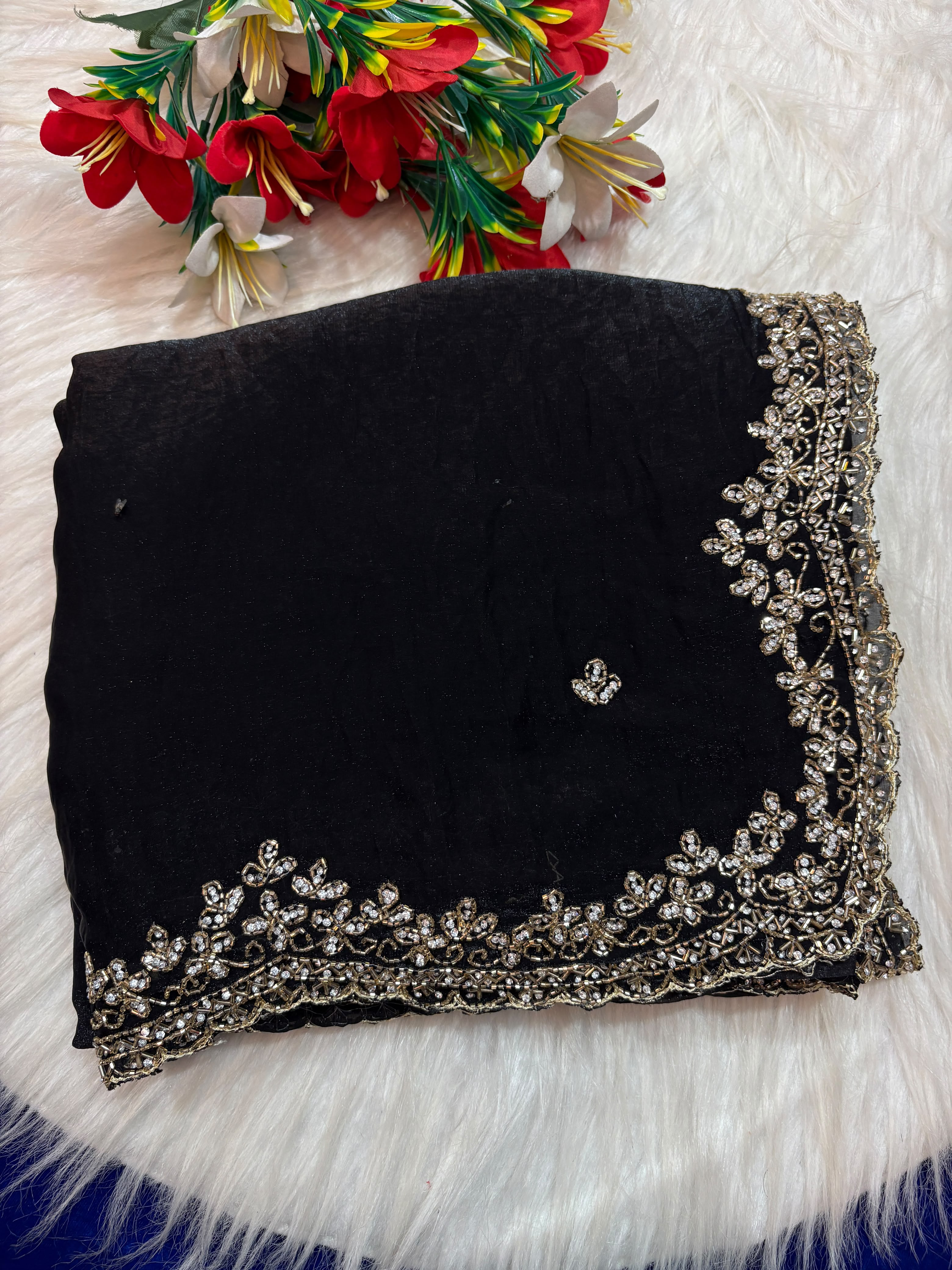 Premium Fandy Fabric heavy design saree