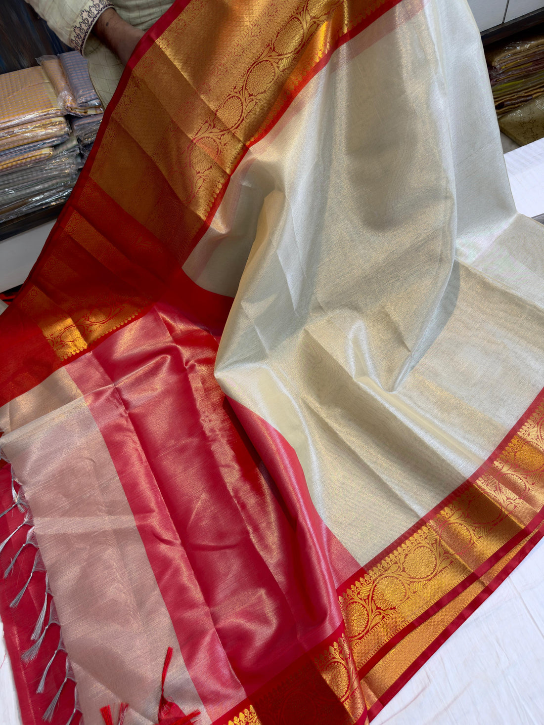 Celebrity inspired benaresi tissue saree