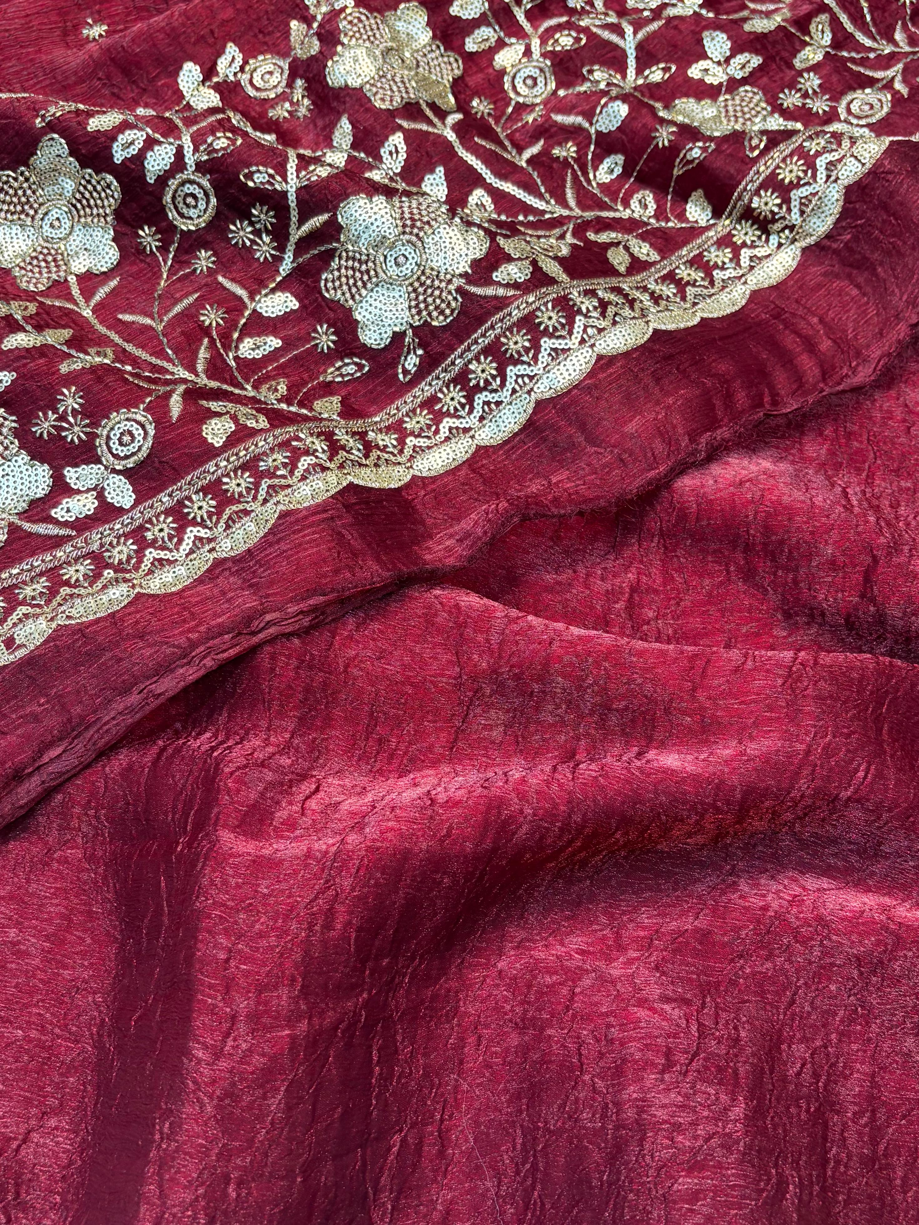 pure fancy crush saree