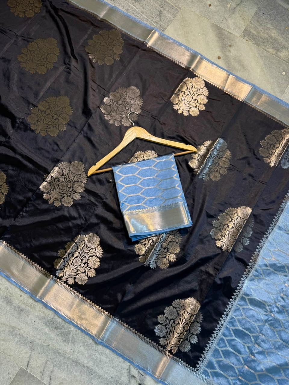 Banarasi katan silk fabric saree