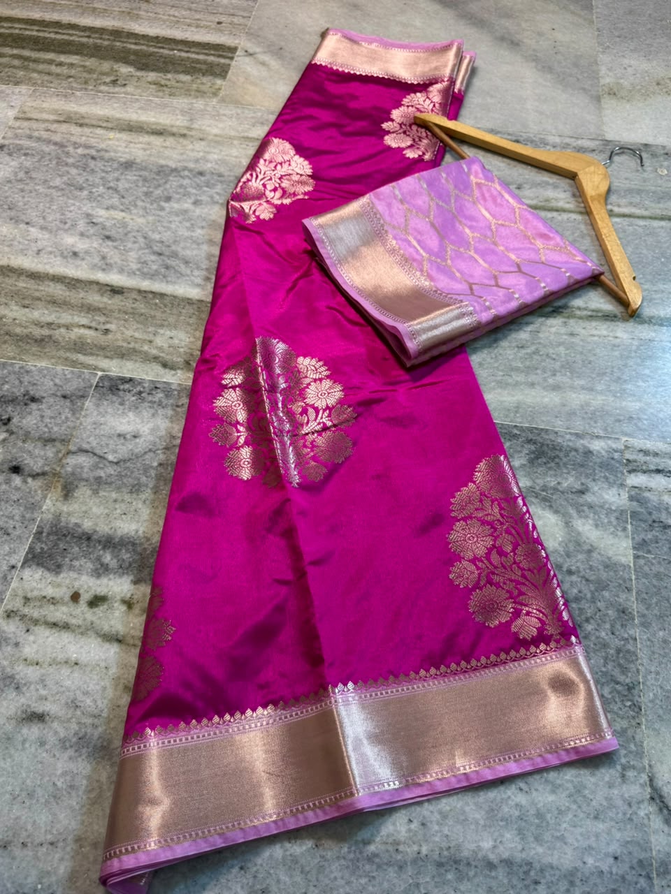 Banarasi katan silk fabric saree