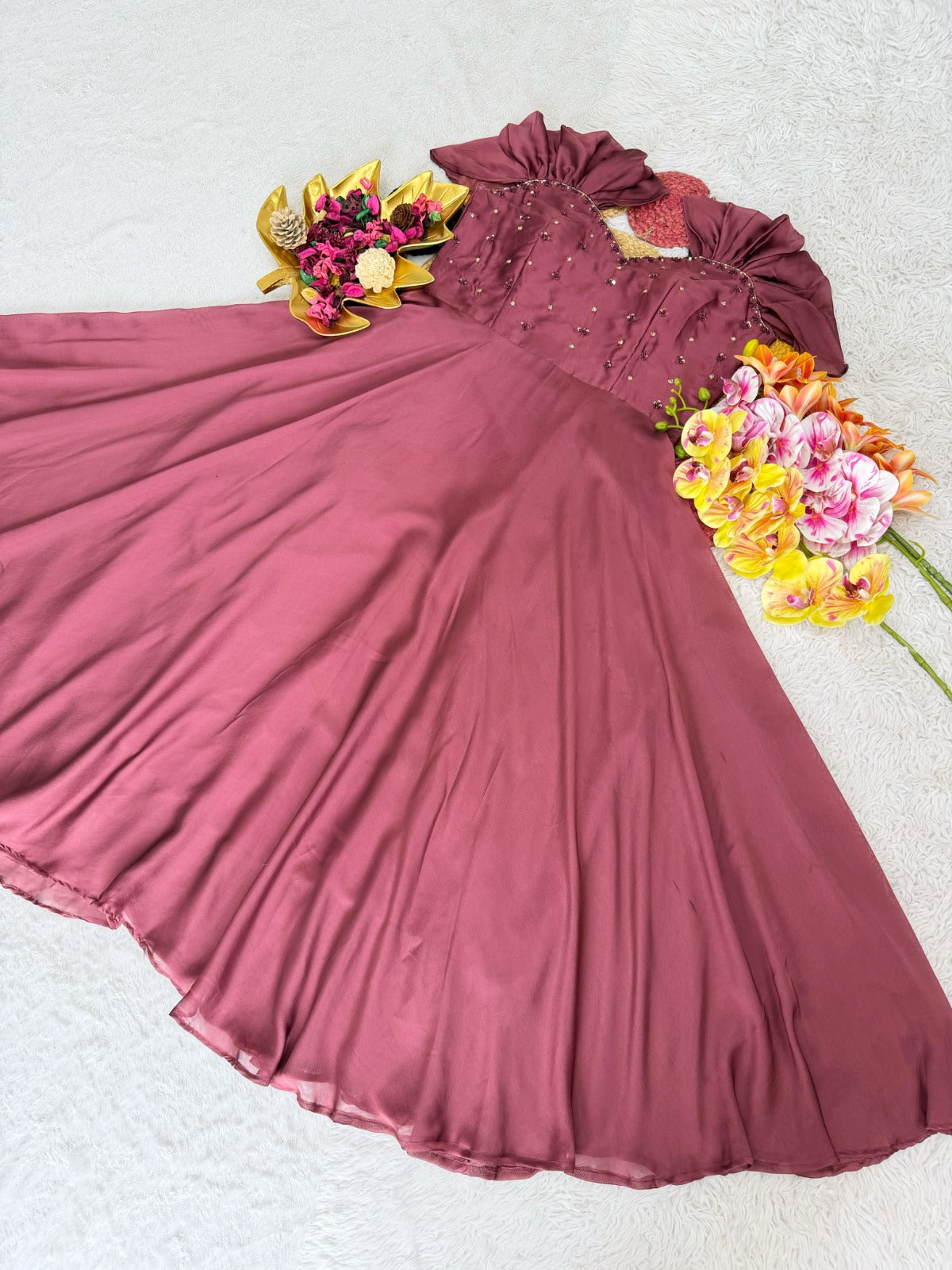 Rangoli silk gown ✨
