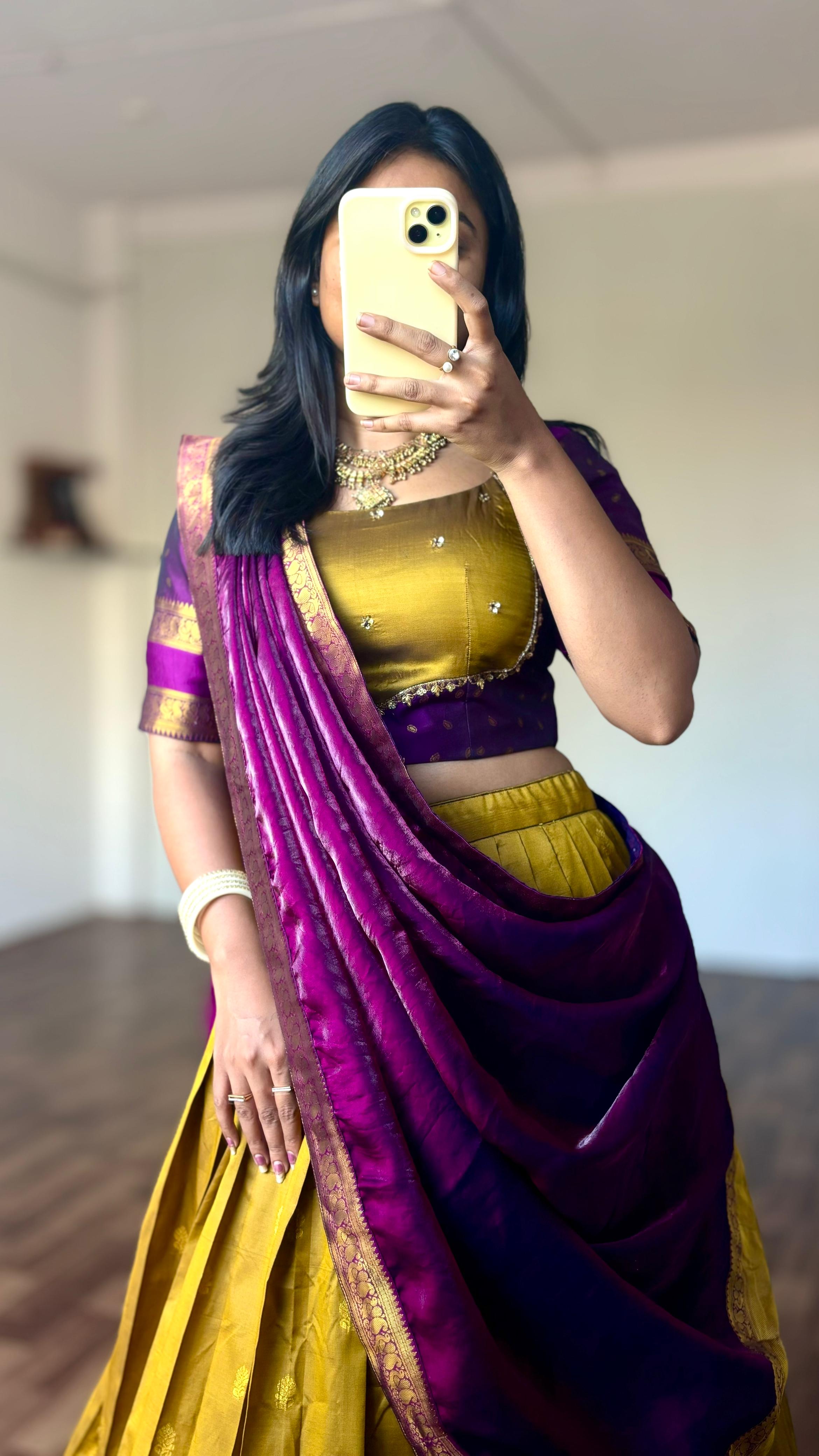 Maggam work lehenga set