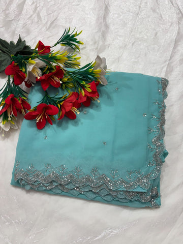Georgette designer saree ✨