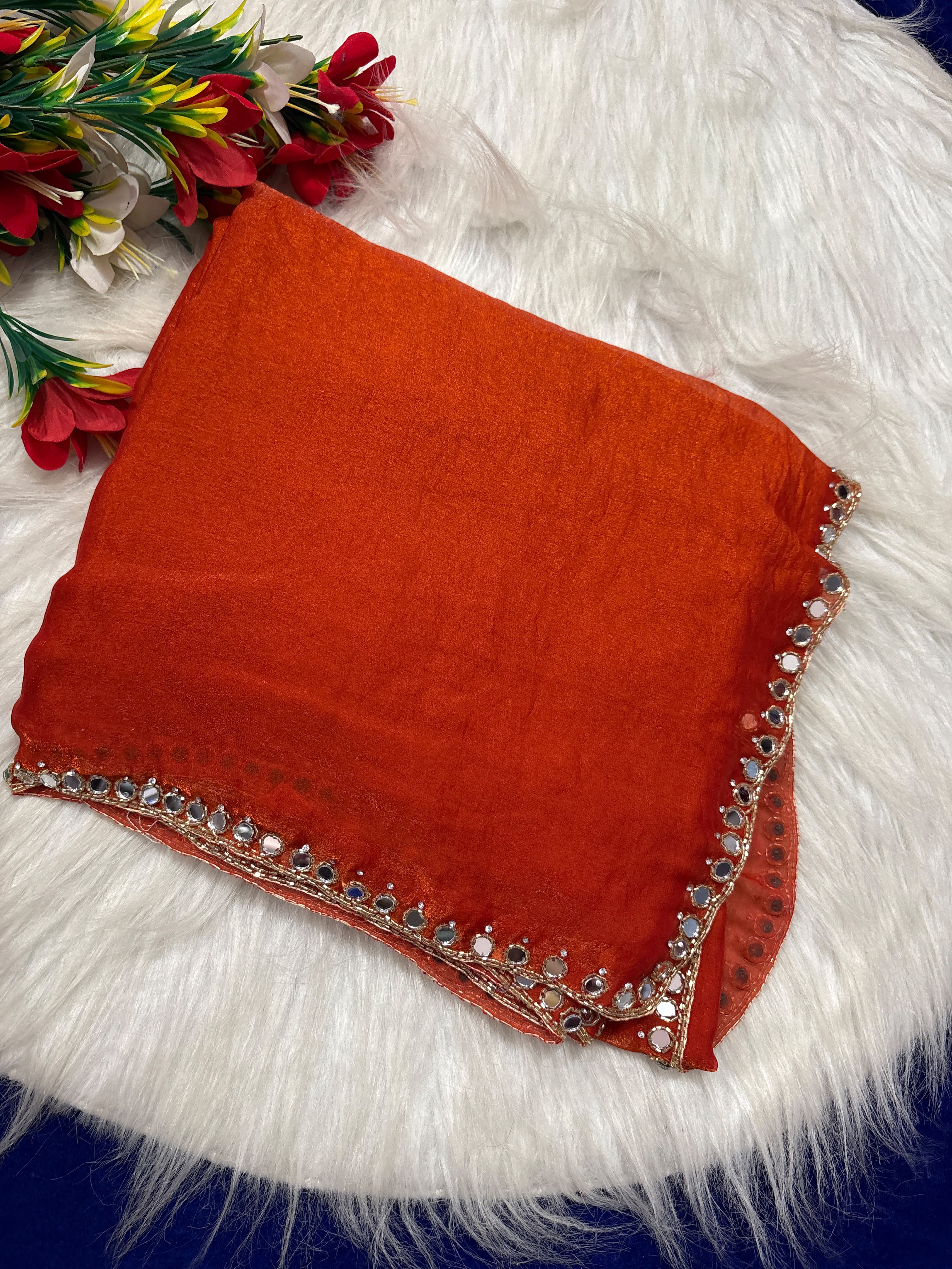 Neela mirror work sarees ✨