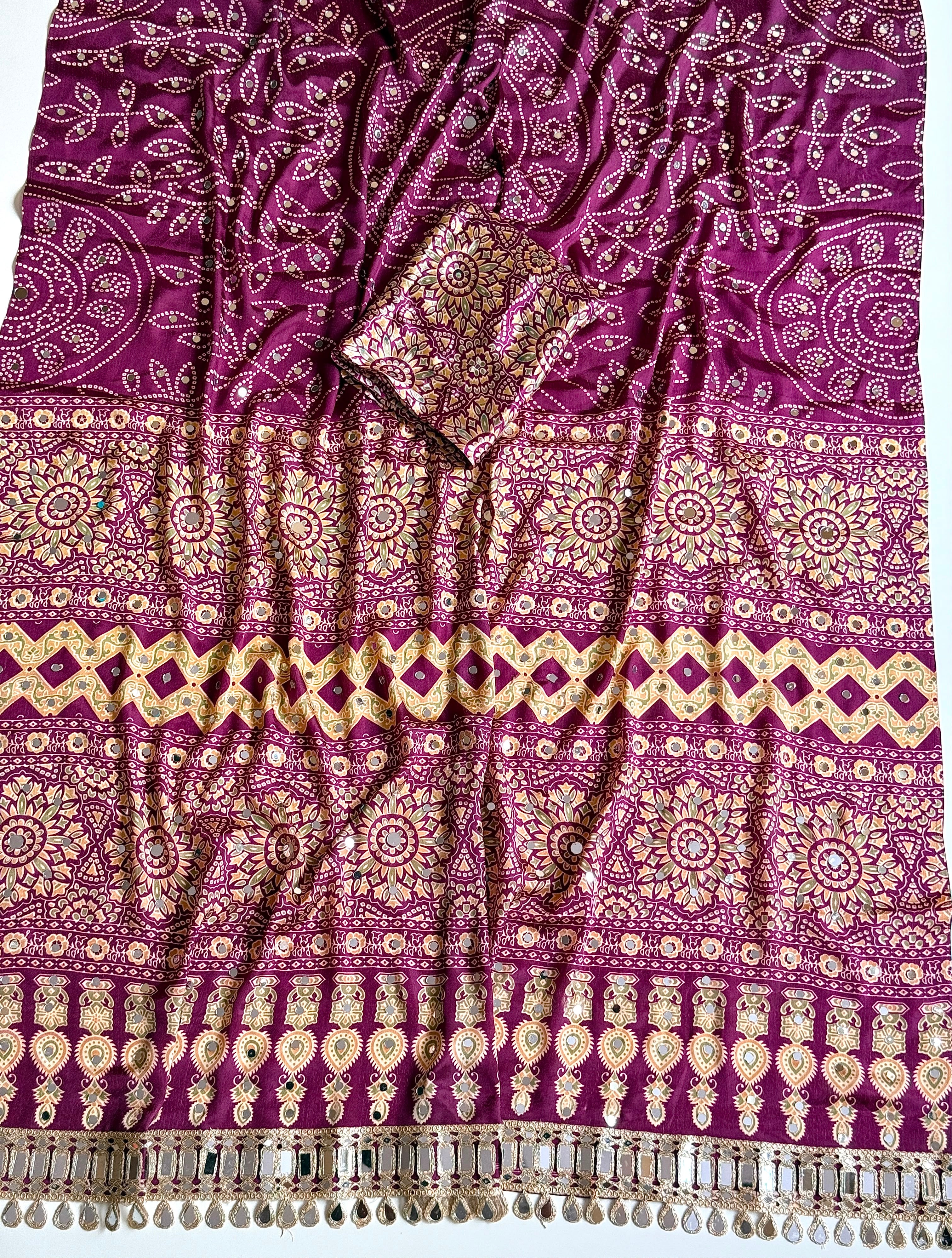 Pure satin silk saree