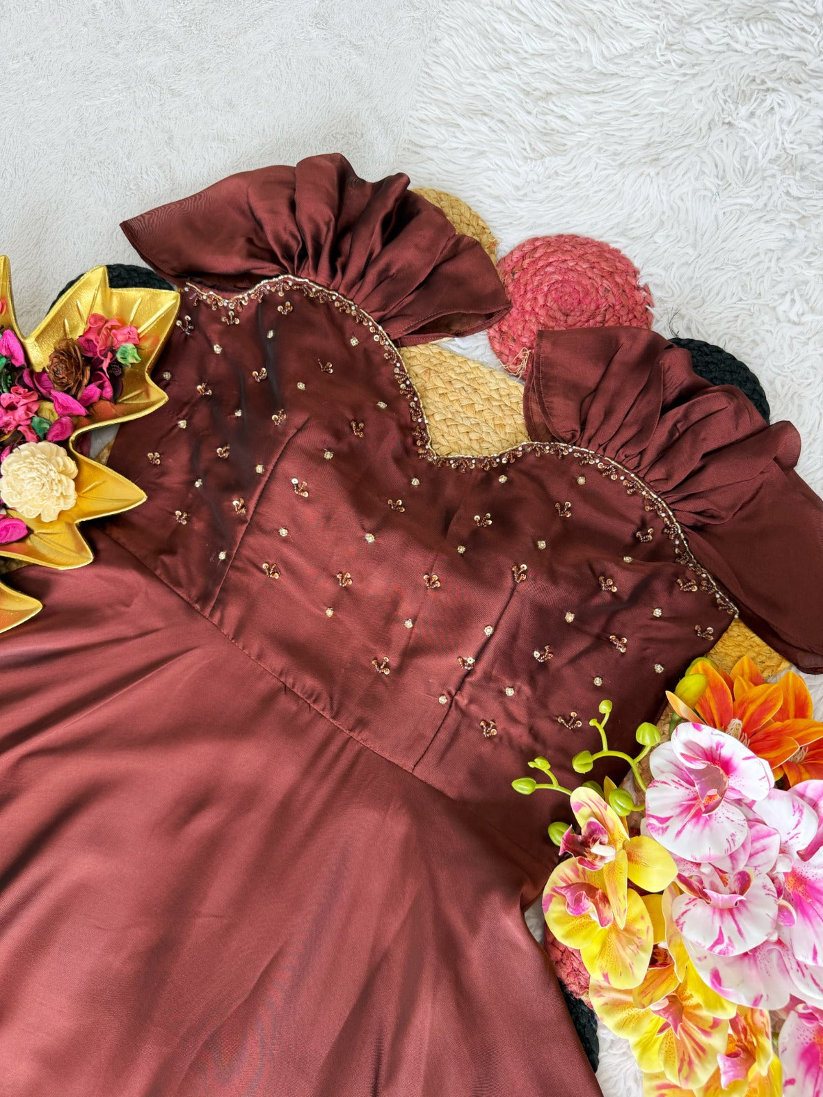 Rangoli silk gown ✨