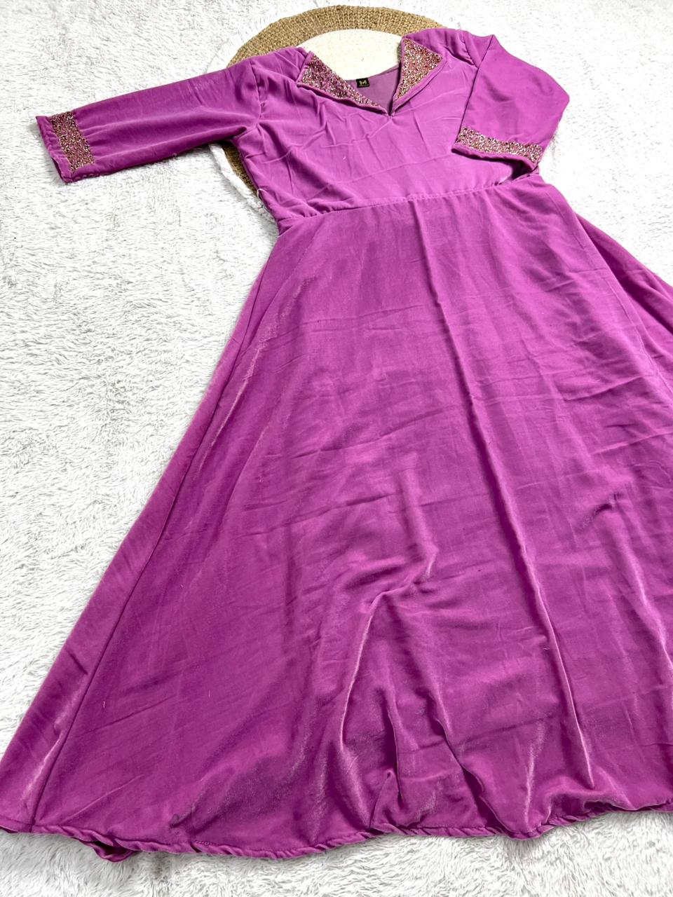 soft velvet gown