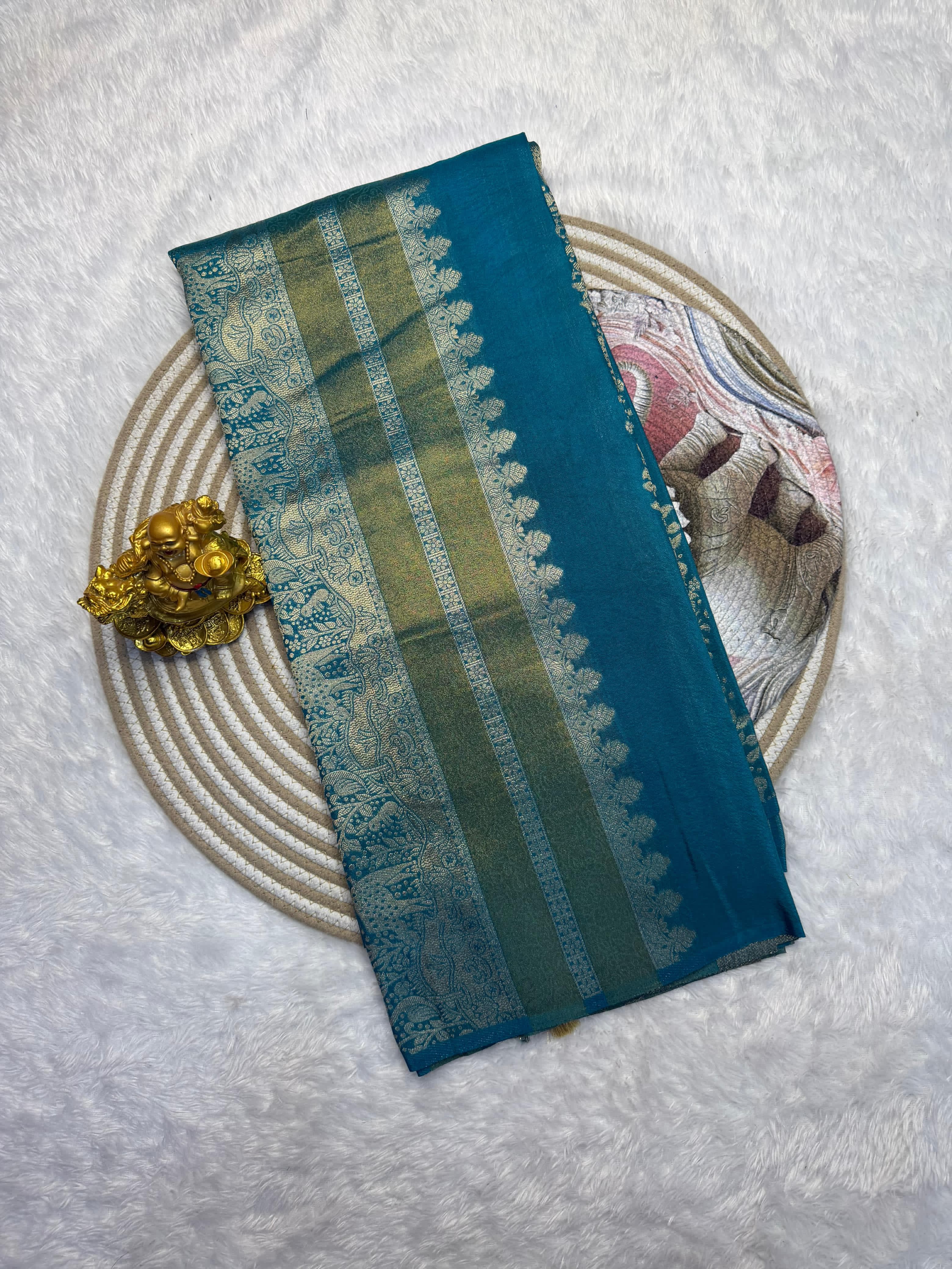 Khadi crape silk weaving saree