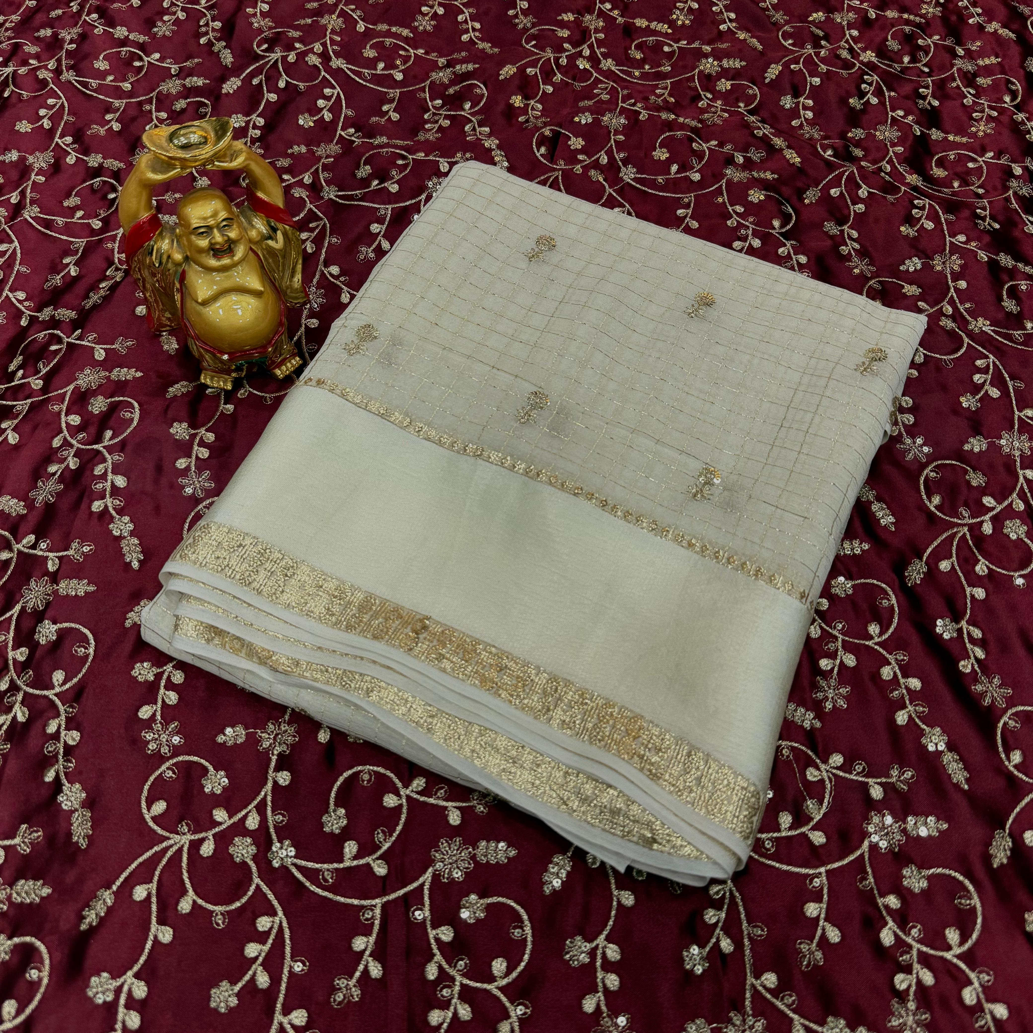 pure viscos sarees with work blouse