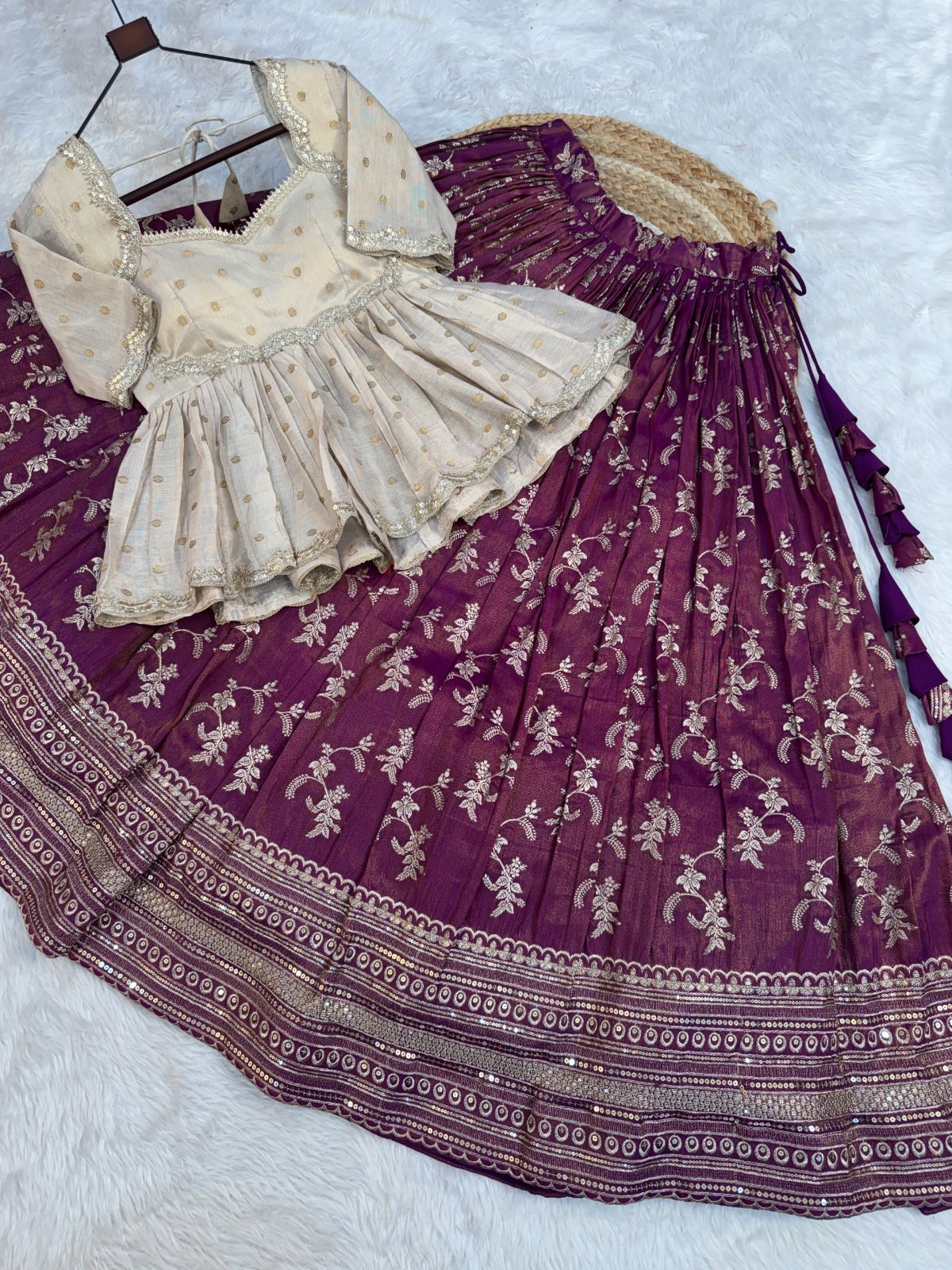 Designer viscose Jacquard lehenga choli ✨