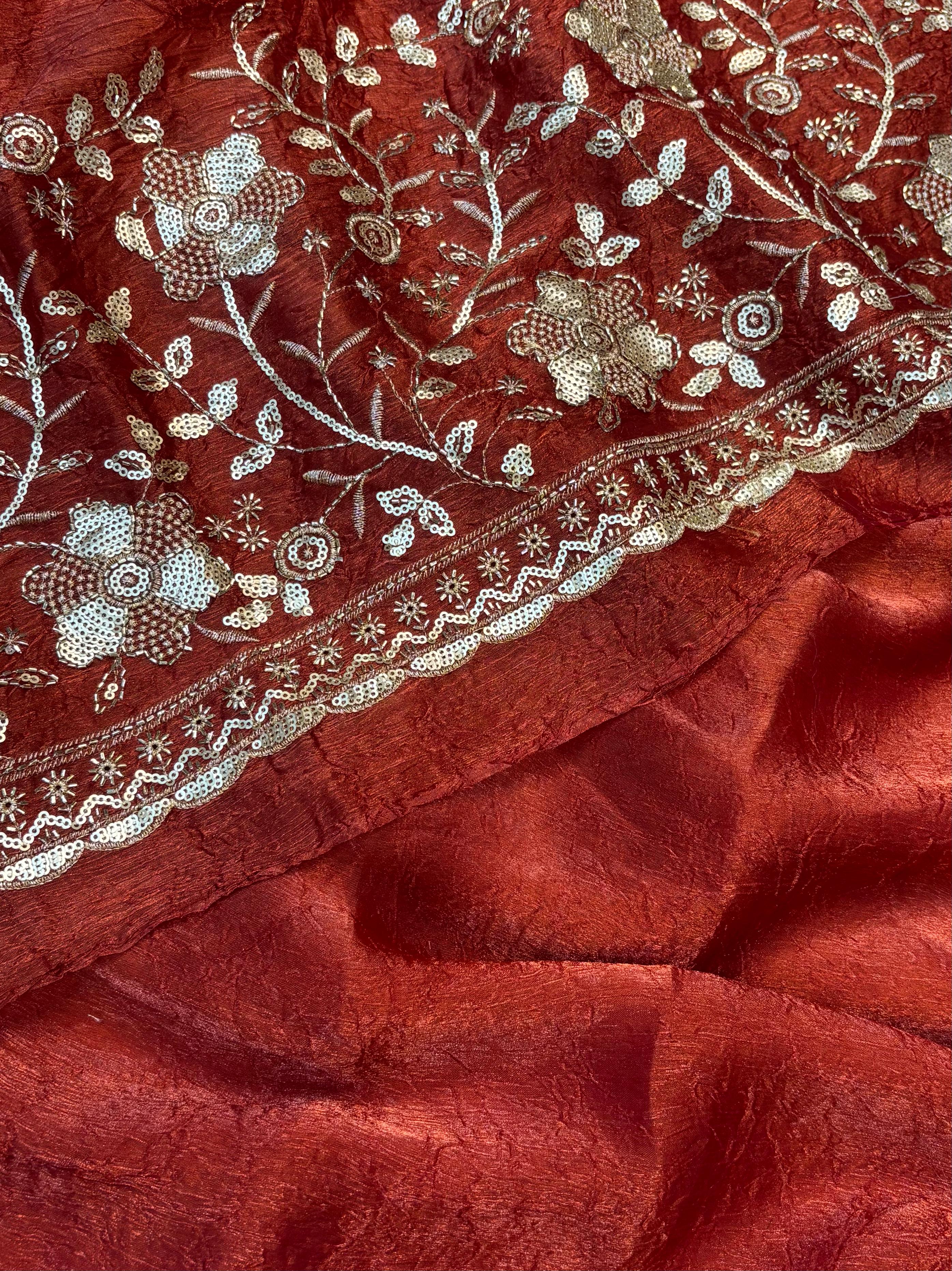 pure fancy crush saree