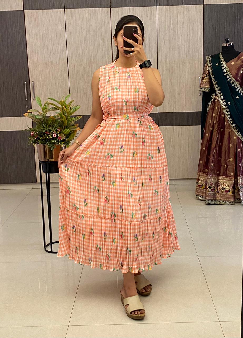 Stylish  Tiered Midi  dress👗
