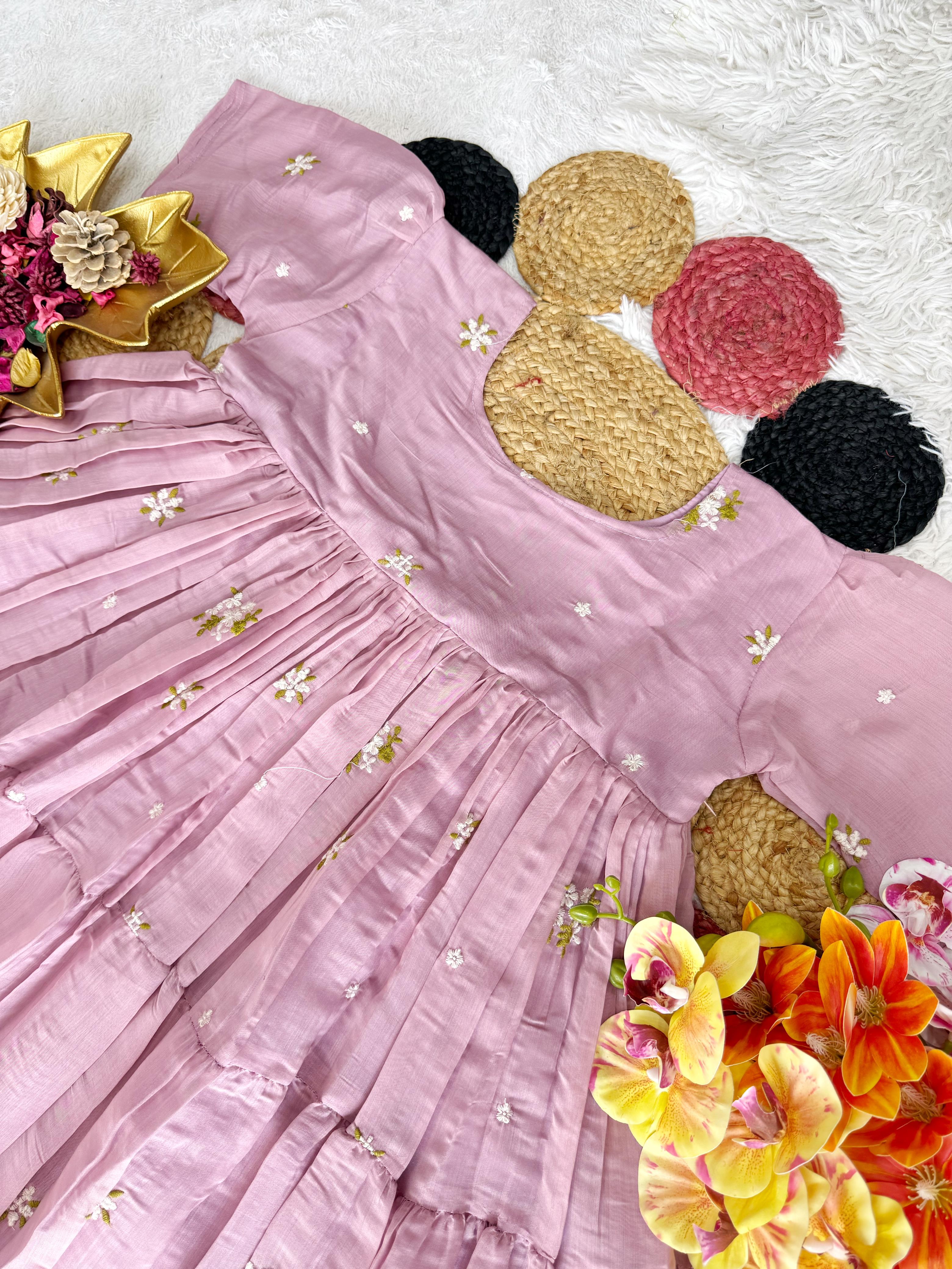 Mull cotton chenderi midi gown