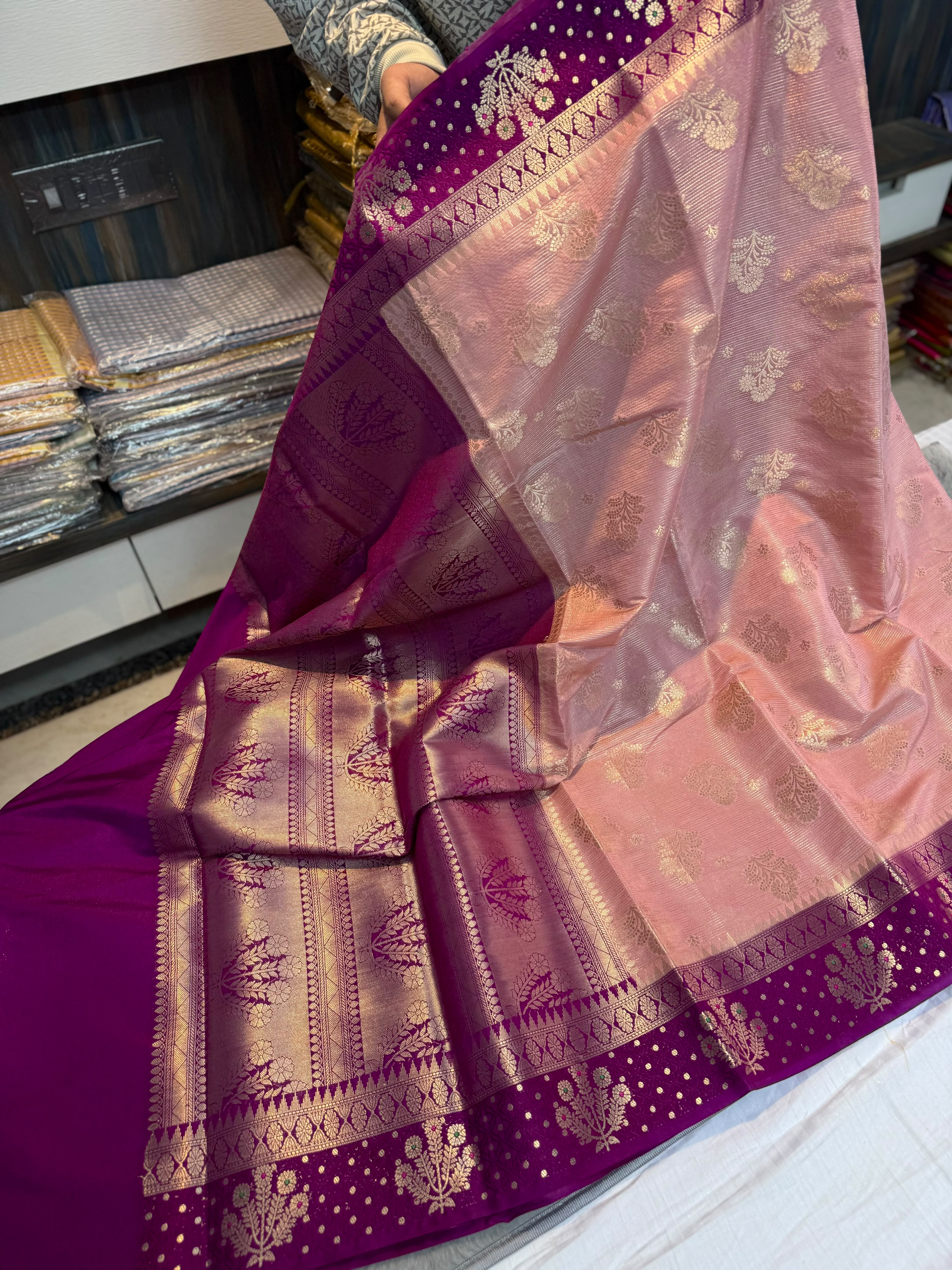 Banarasi semi Rao mango soft silk sarees