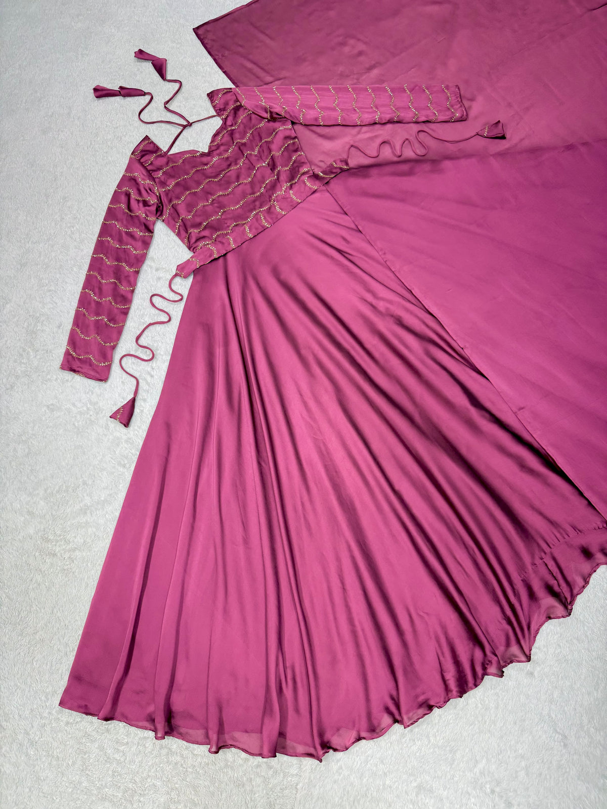 Rangoli silk gown with duppata ✨