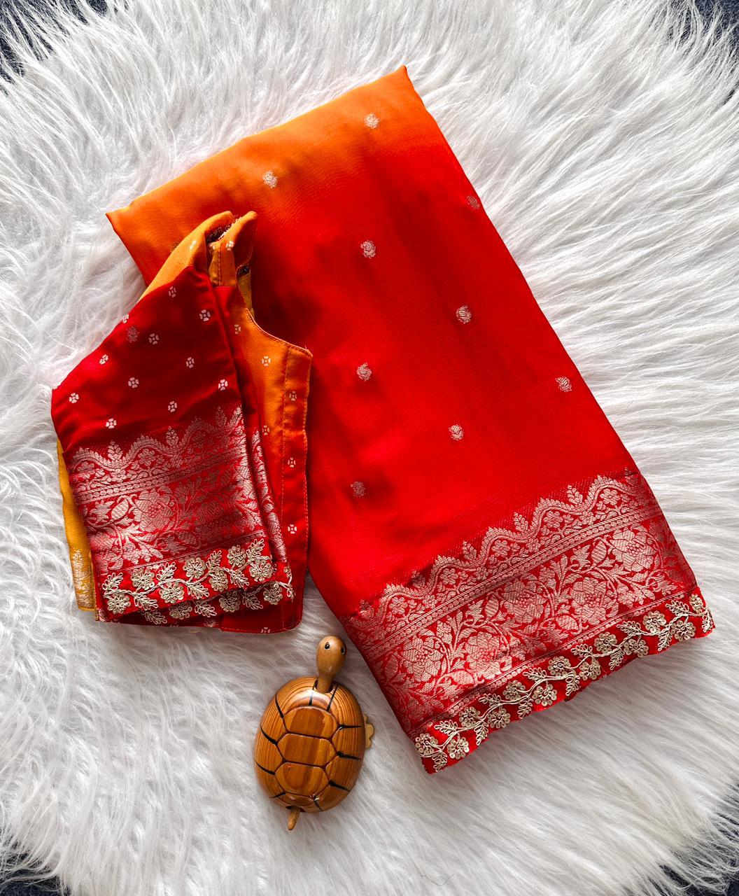 HEAVY JEQARD BORDER SAREE