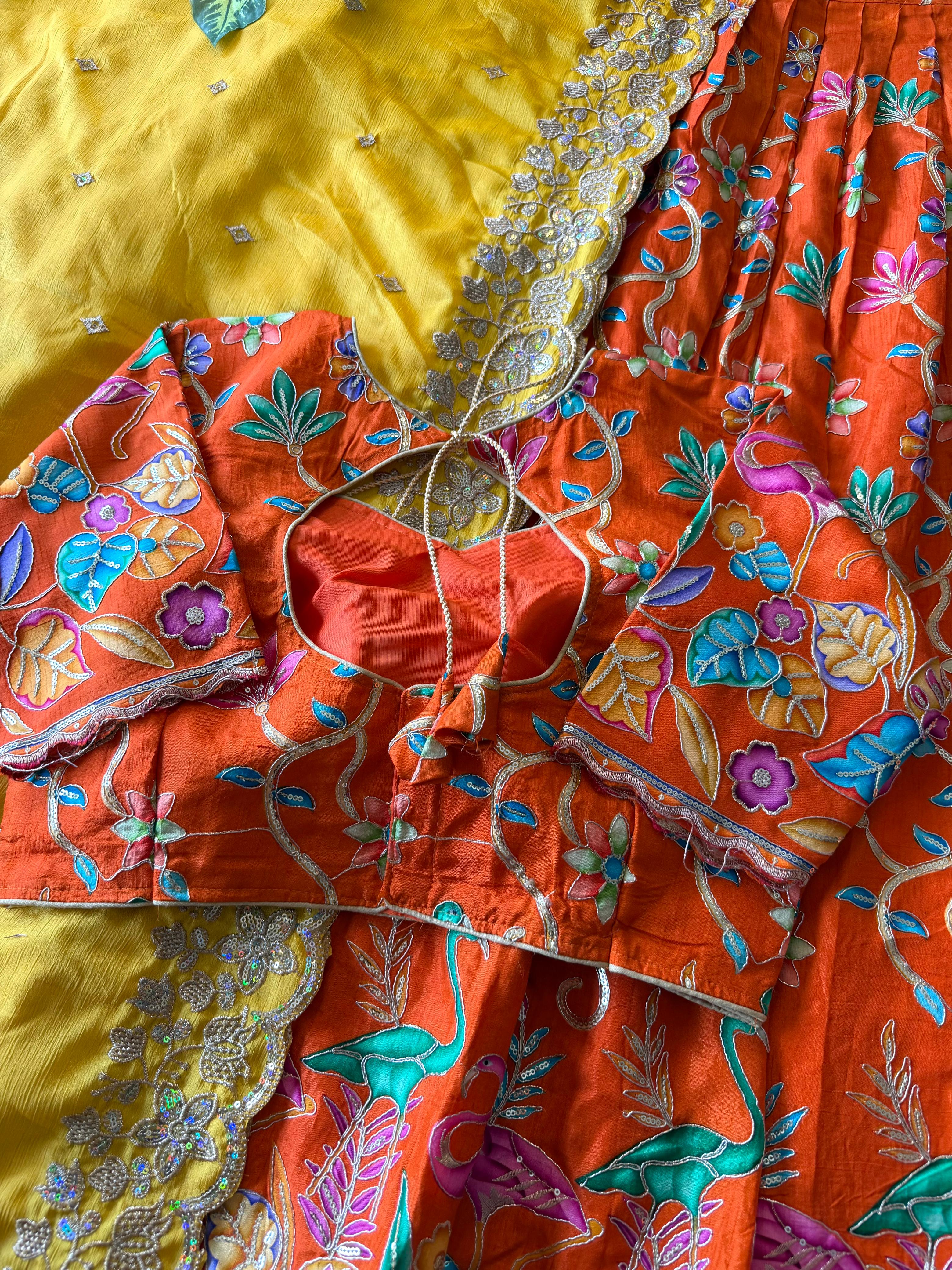 Viscose dola position embroidery lehengas