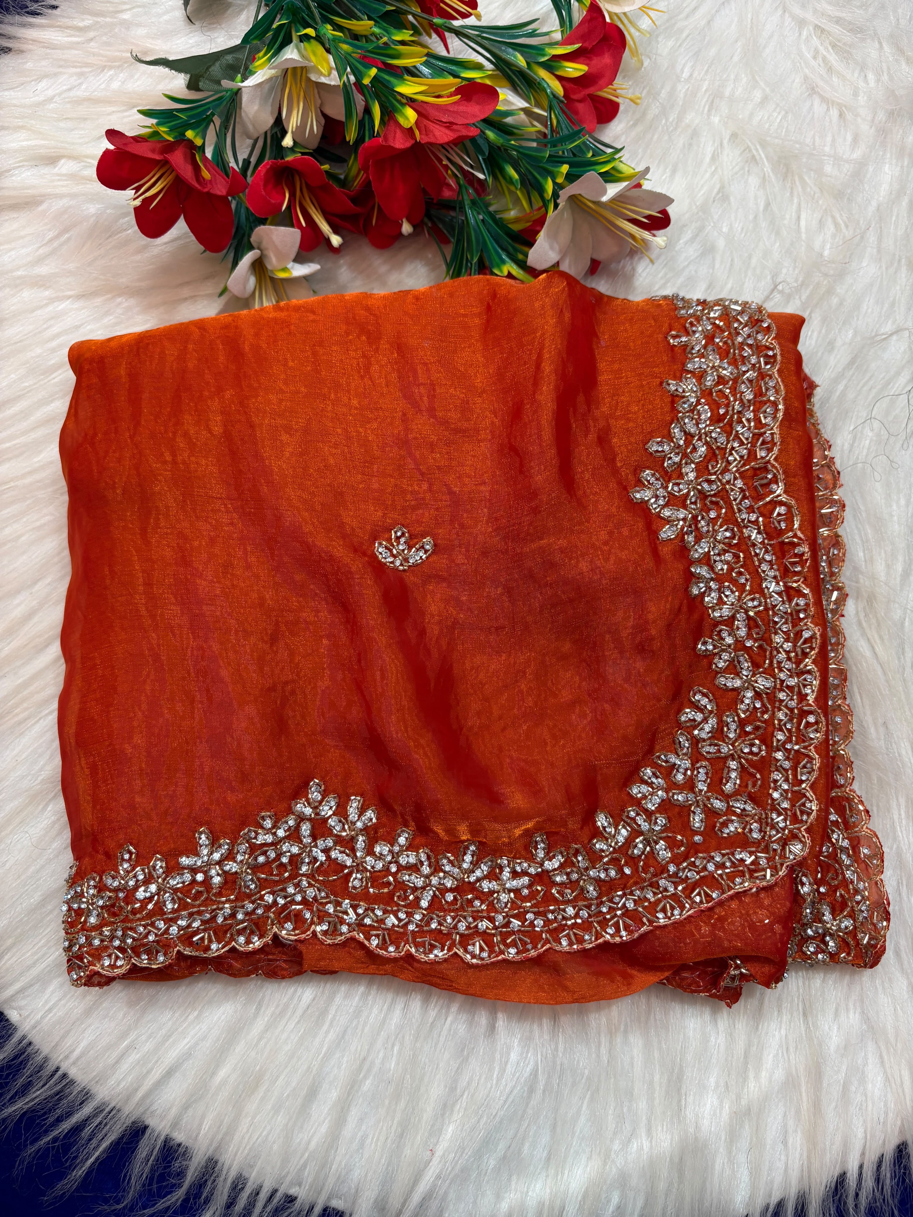 Premium Fandy Fabric heavy design saree