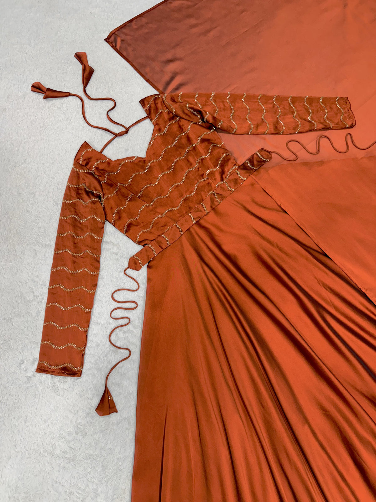 Rangoli silk gown with duppata ✨