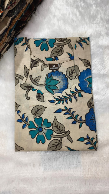 Pure kalamkari cotton kurti