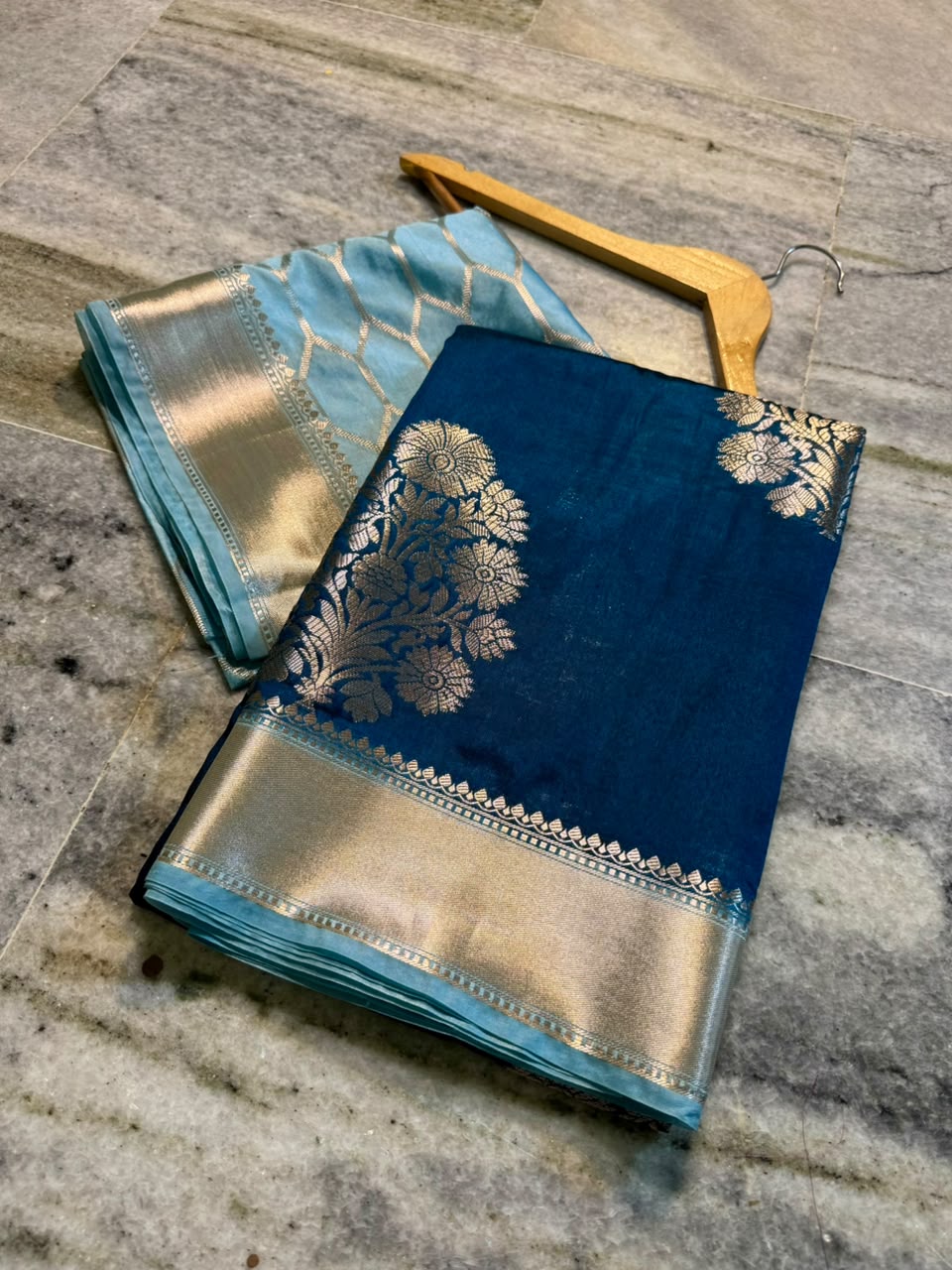 Banarasi katan silk fabric saree