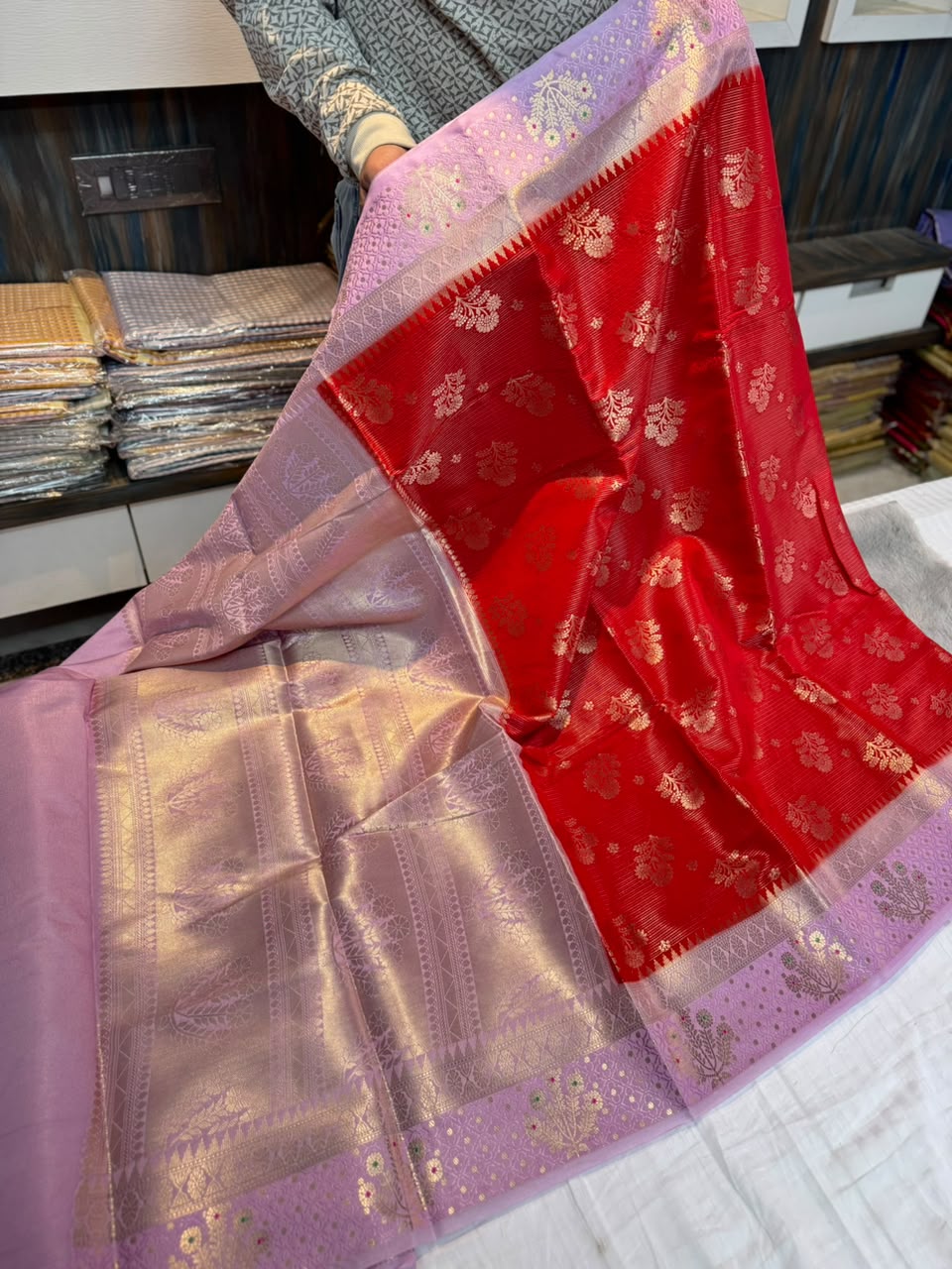 Banarasi semi Rao mango soft silk sarees