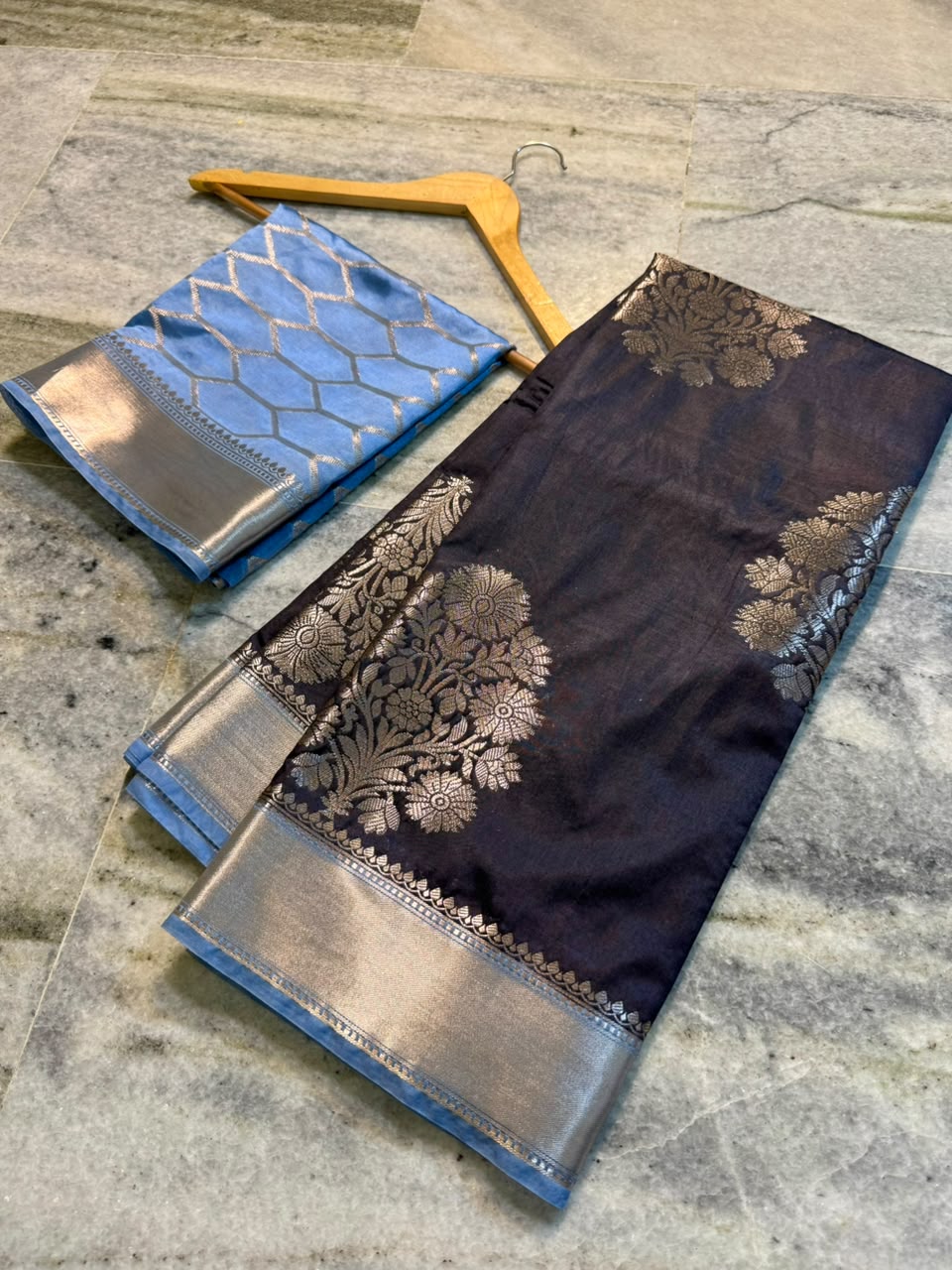 Banarasi katan silk fabric saree