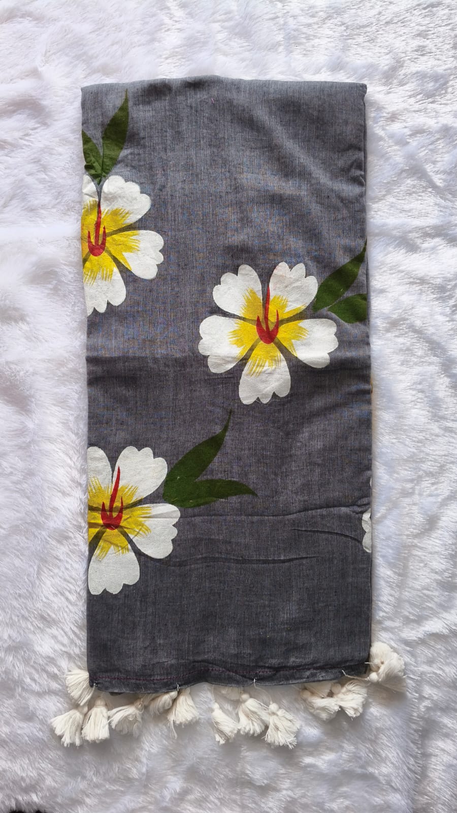 Pure Mul Cotton floral printed sarees