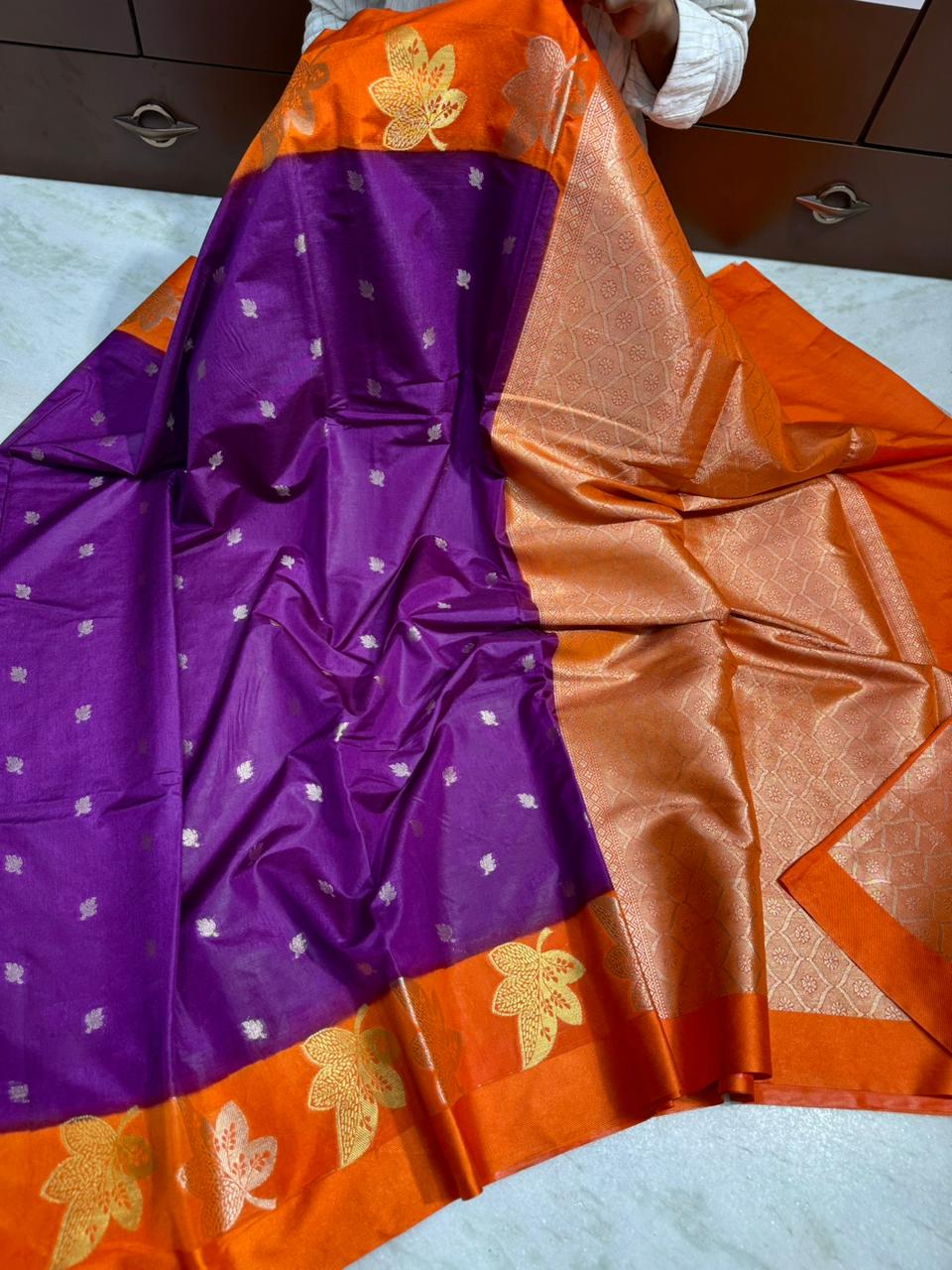 Benaresi dupion soft silk saree