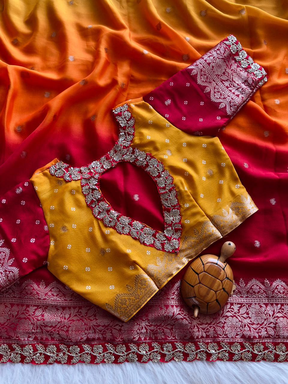 HEAVY JEQARD BORDER SAREE