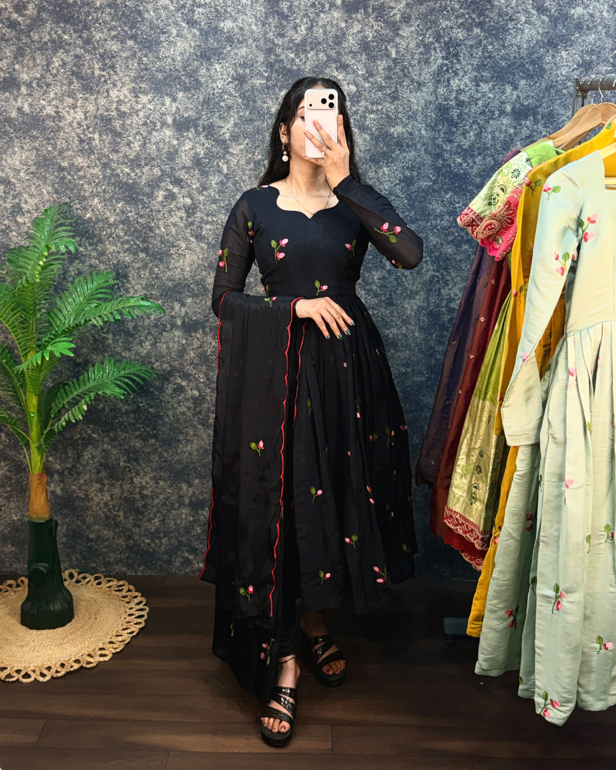 South mull chenderi Anarkali Set✨