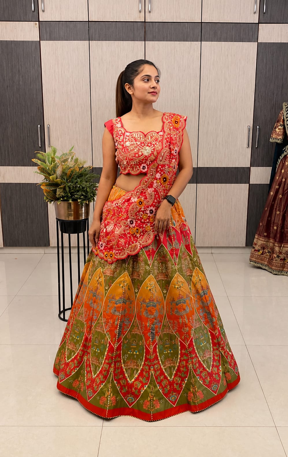 New super embroidery cording work lehenga choli set