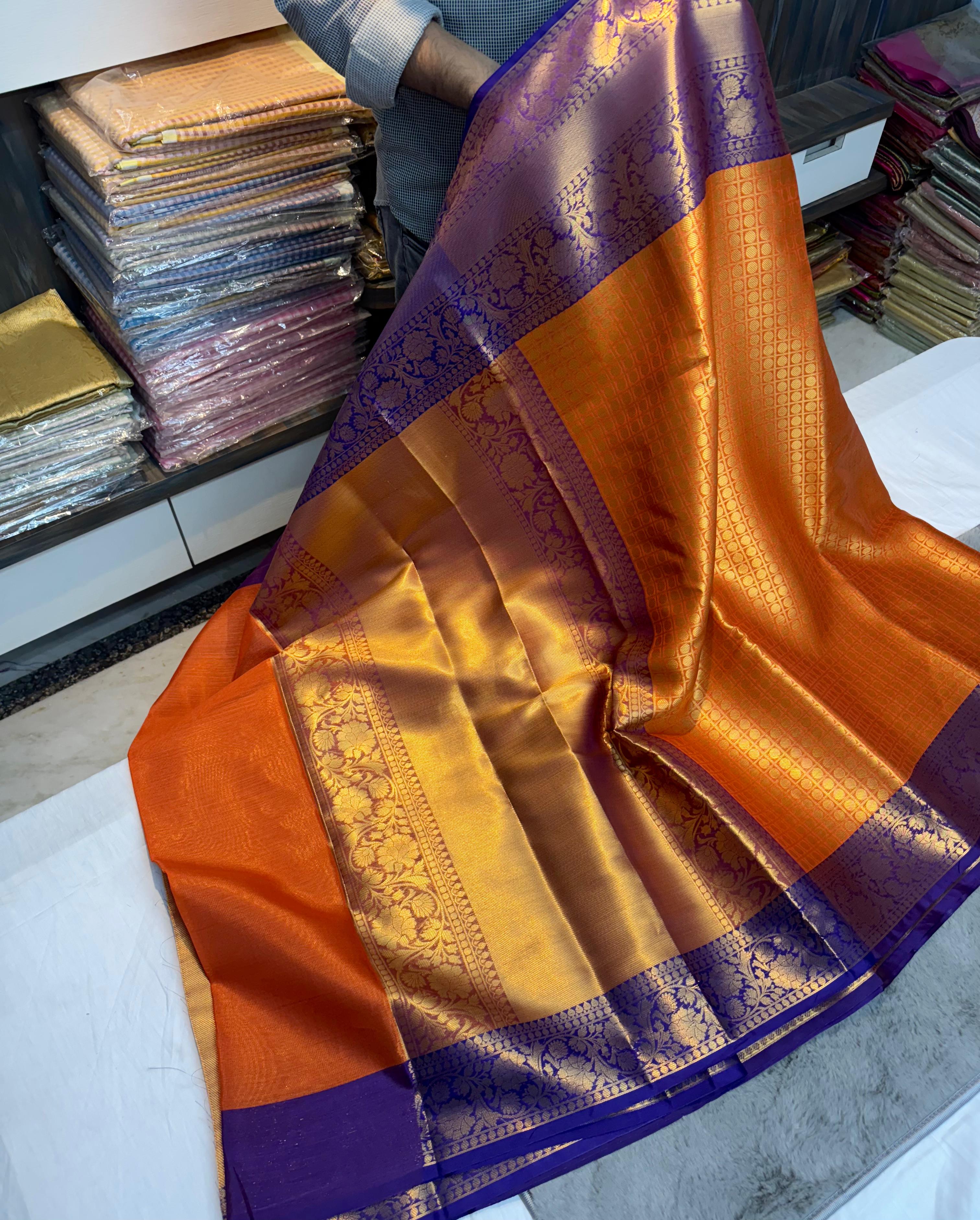 Benaresi soft katan silk saree