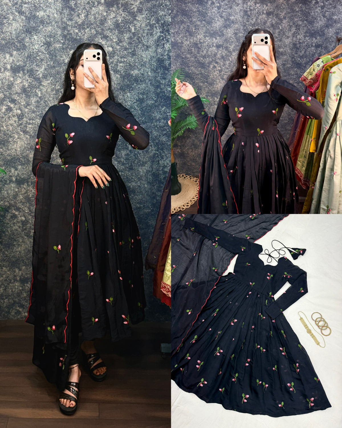 South mull chenderi Anarkali Set✨